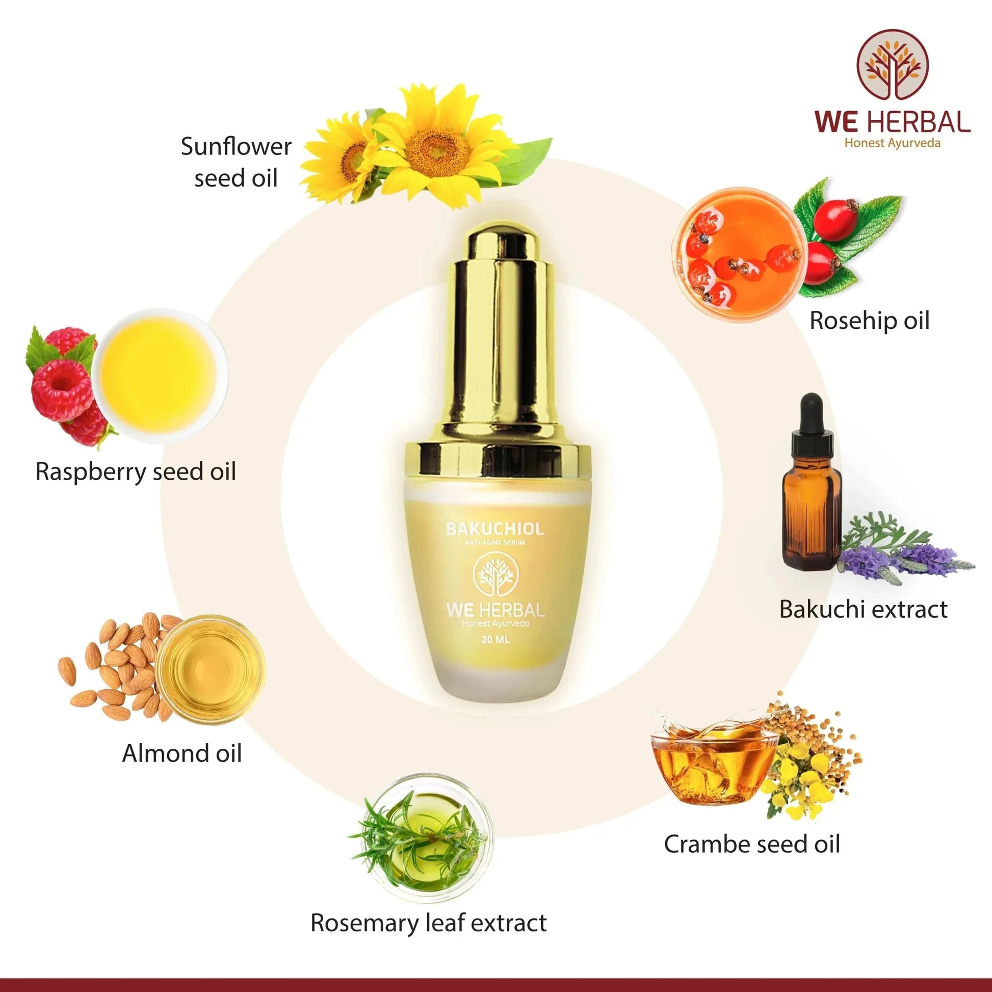 We Herbal Bakuchiol Serum: Gentle, Ayurvedic Anti-Aging Potion  Grab2Buy We Herbal Grab2Buy
