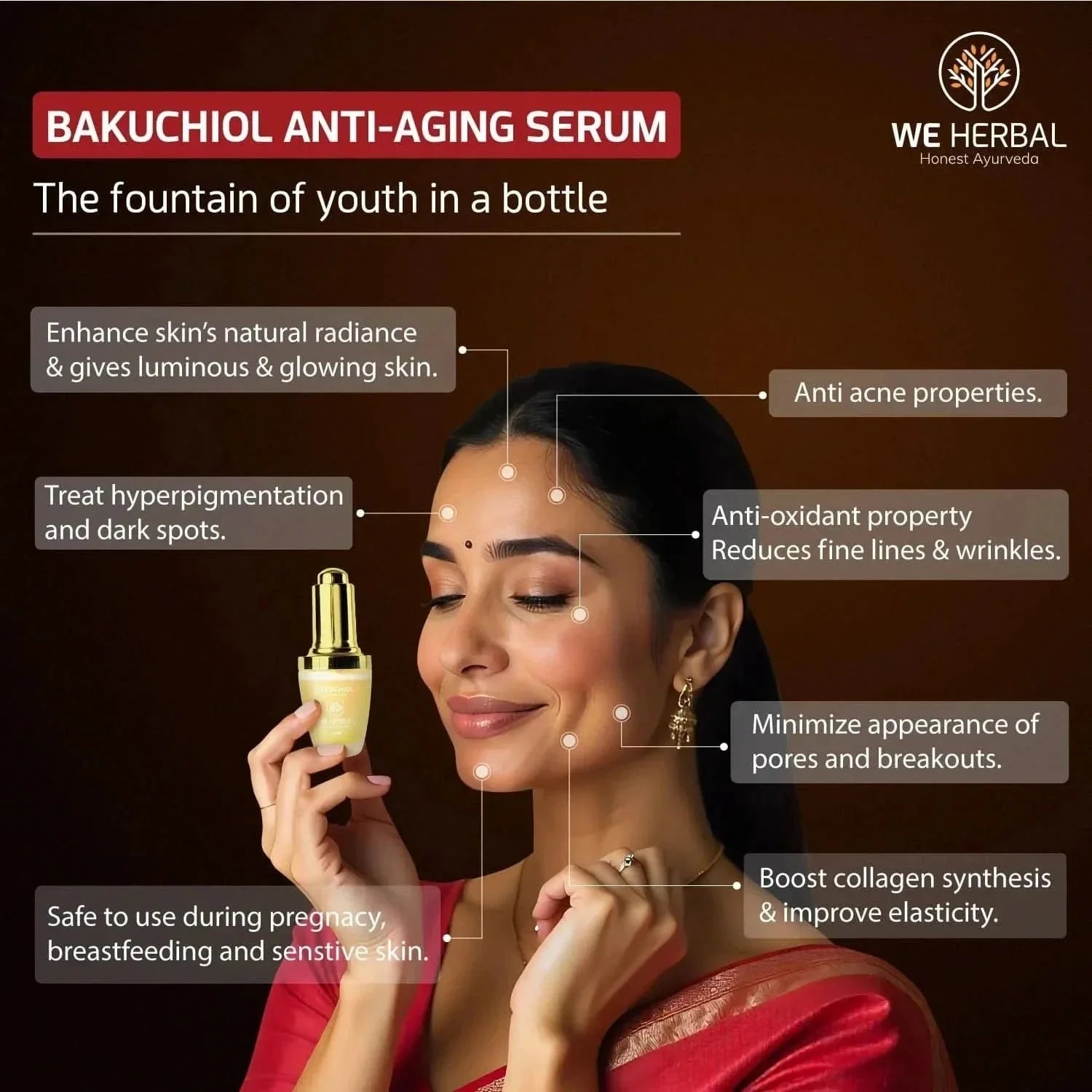 We Herbal Bakuchiol Serum: Gentle, Ayurvedic Anti-Aging Potion  Grab2Buy We Herbal Grab2Buy