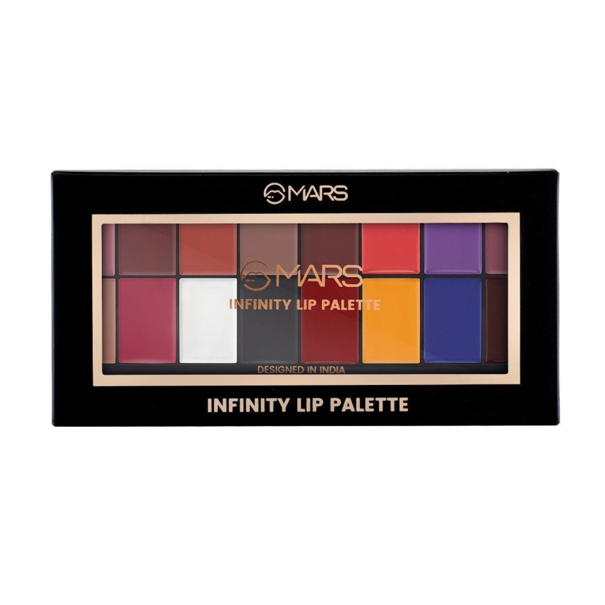 MARS Cosmetics Infinity Lip Palette with Spatula cum Applicator - 01 Multicolor 
