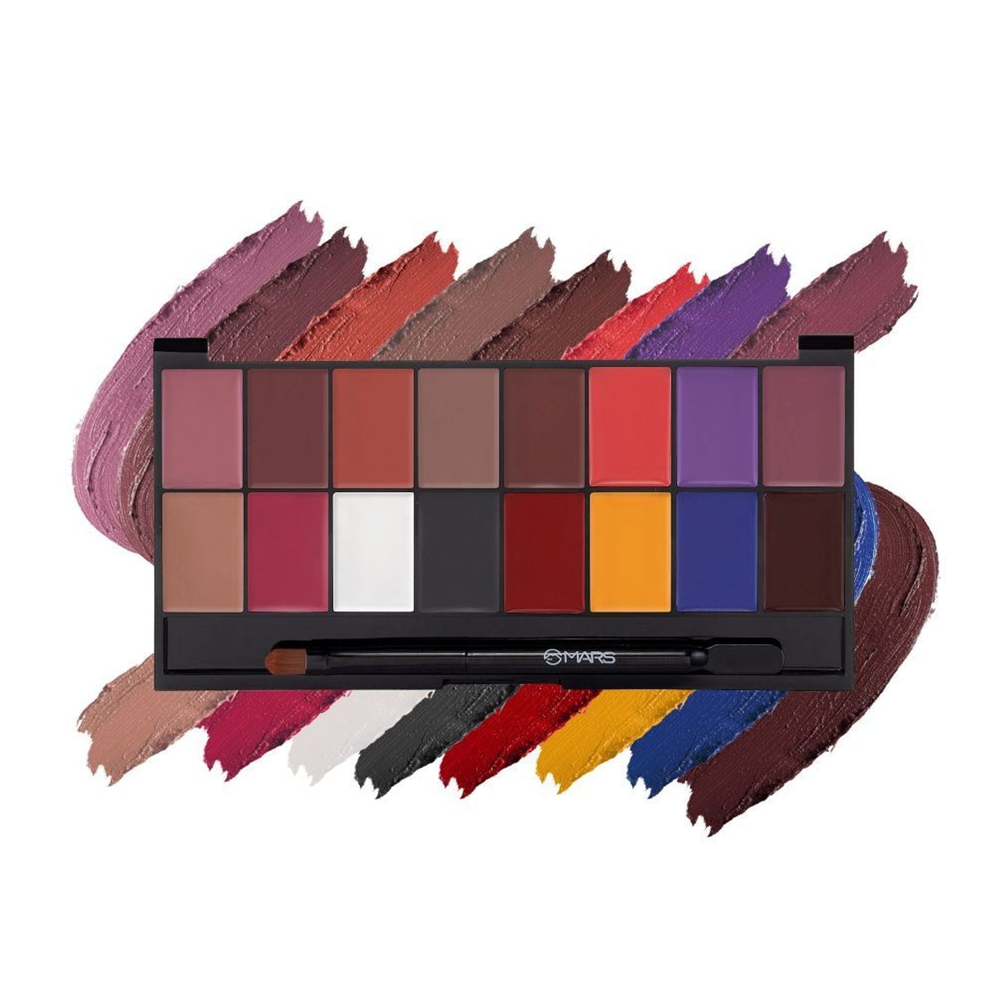 MARS Cosmetics Infinity Lip Palette with Spatula cum Applicator - 01 Multicolor 