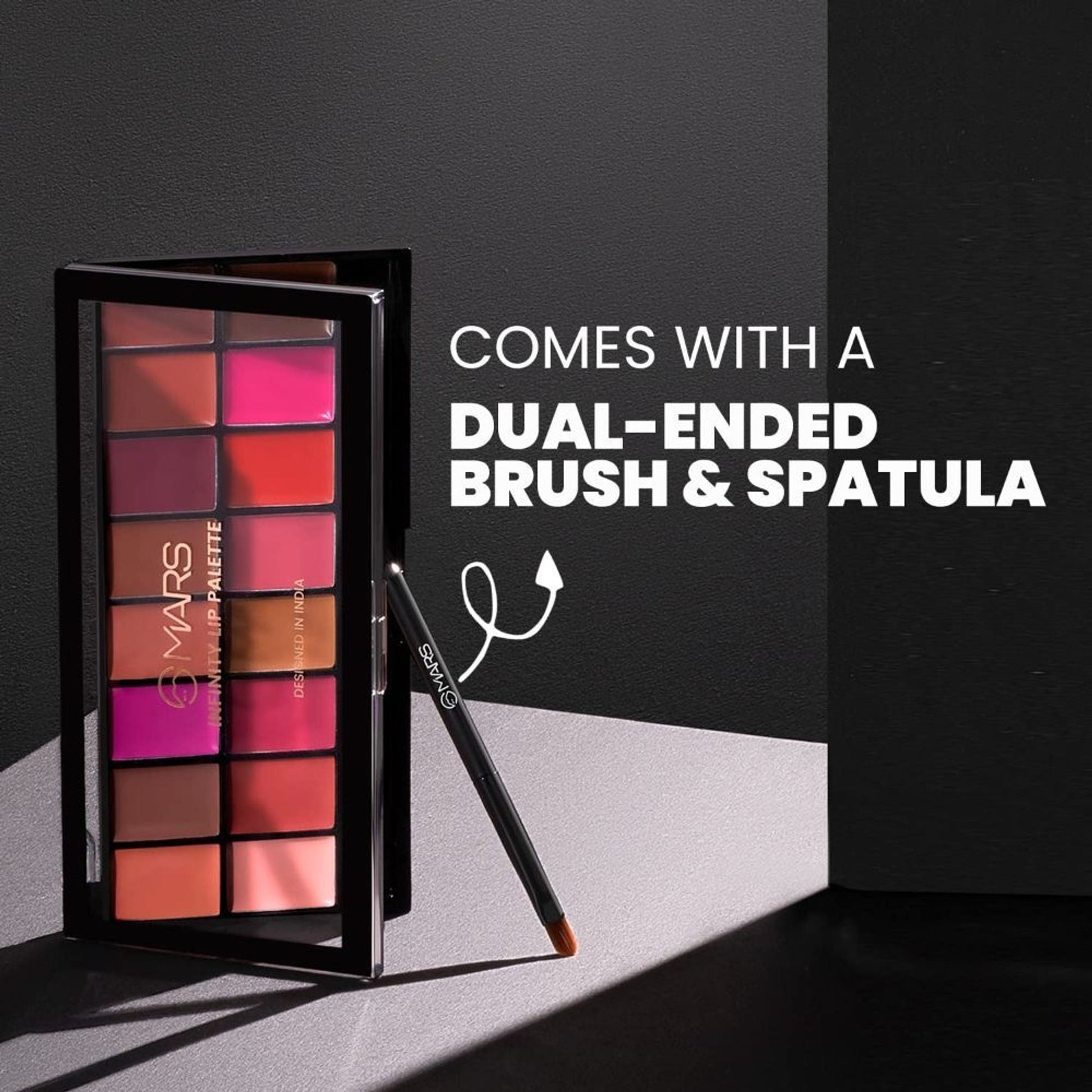 MARS Cosmetics Infinity Lip Palette with Spatula cum Applicator - 03 Multicolor 
