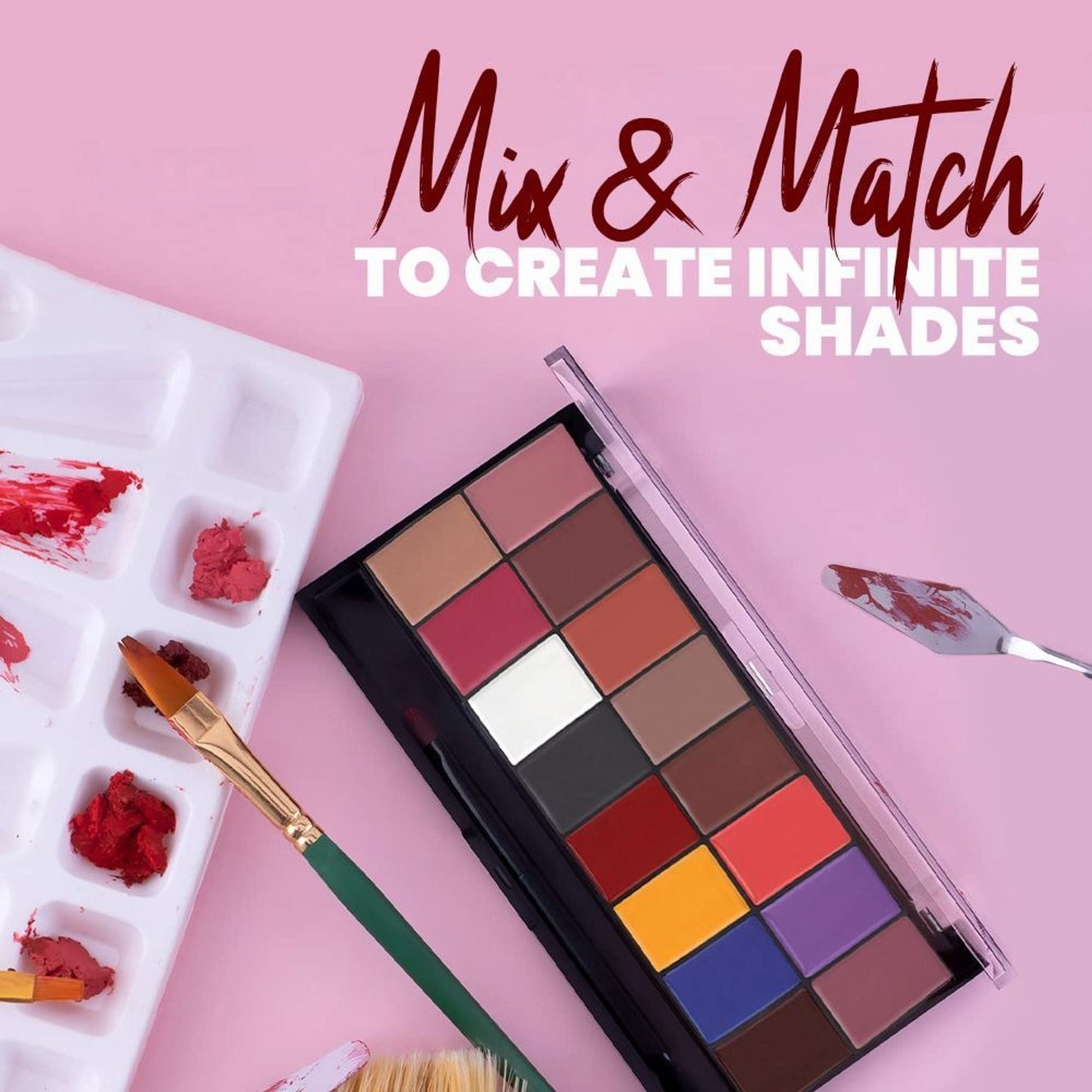 MARS Cosmetics Infinity Lip Palette with Spatula cum Applicator - 03 Multicolor 