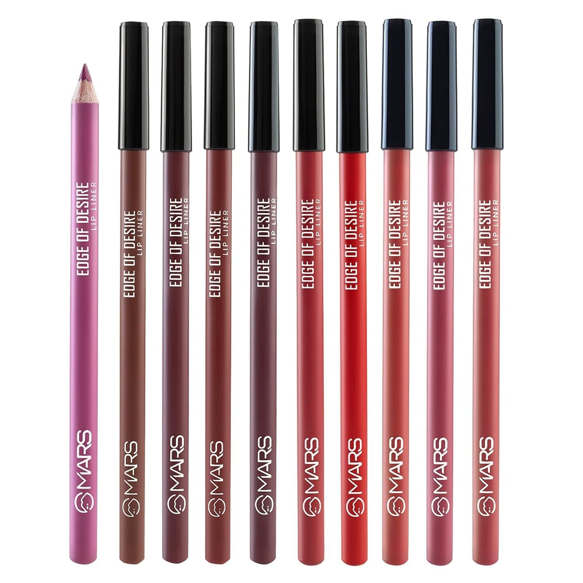 MARS Cosmetics Matte Lip Liner Pack of 10 - Set A 