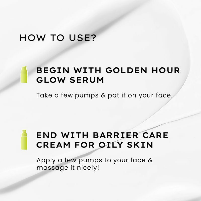 Hyphen By Kriti Sanon Daily Night Care Routine with Glow Serum & Barrier Care Cream For Oily & Combination Skin 
