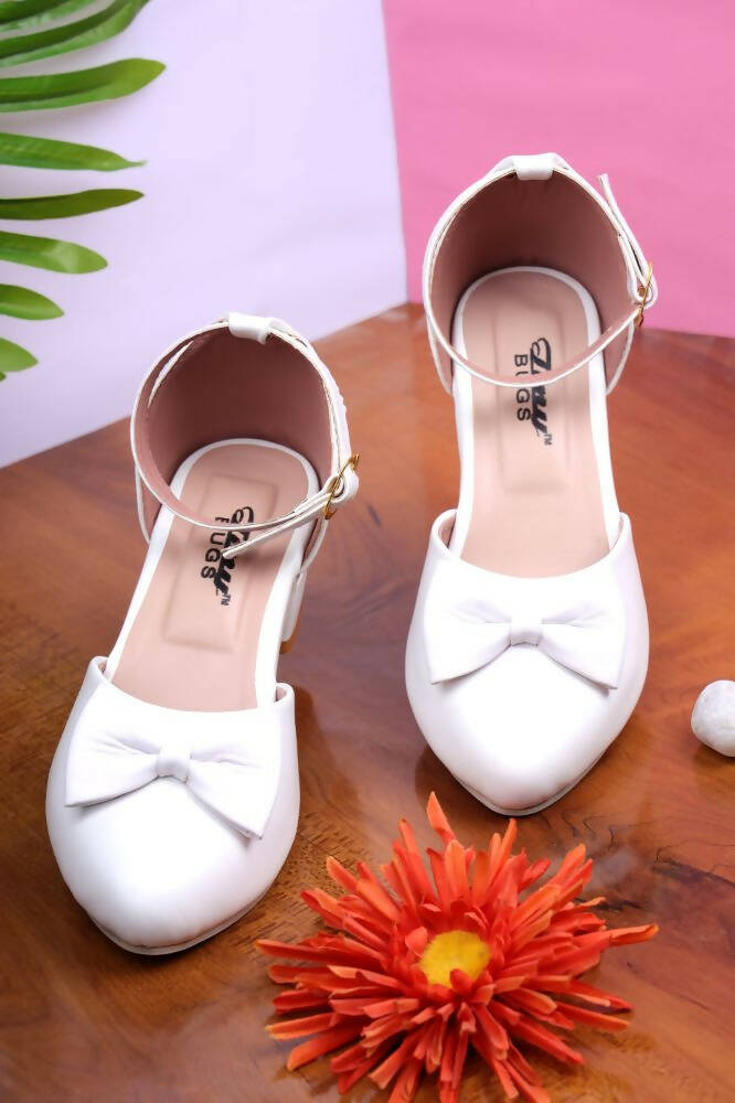 Tiny Bugs Girls Bow Embellished Ballerinas - White  Grab2Buy Tiny Bugs Grab2Buy