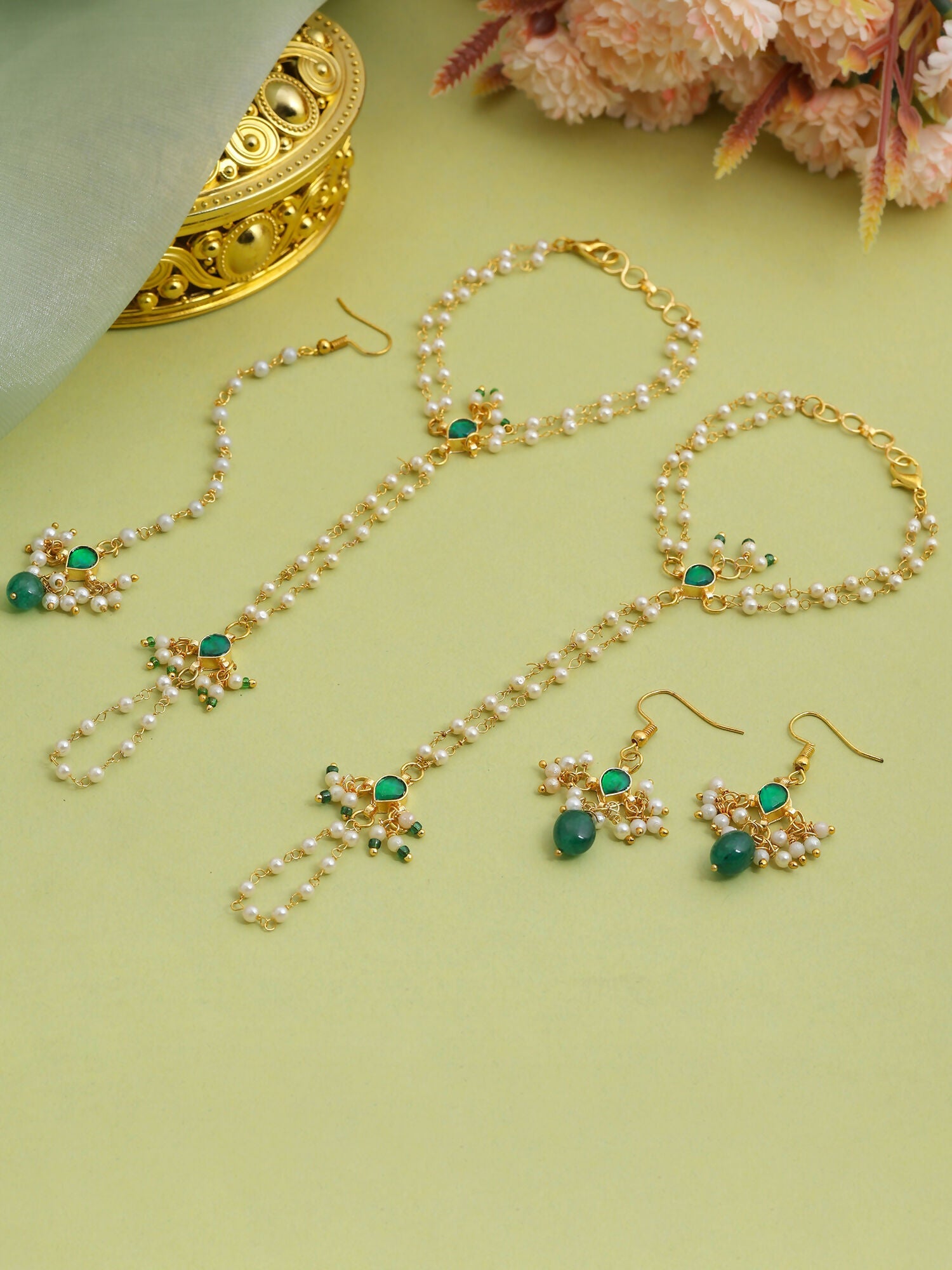 Ruby Raang Green Aura Set