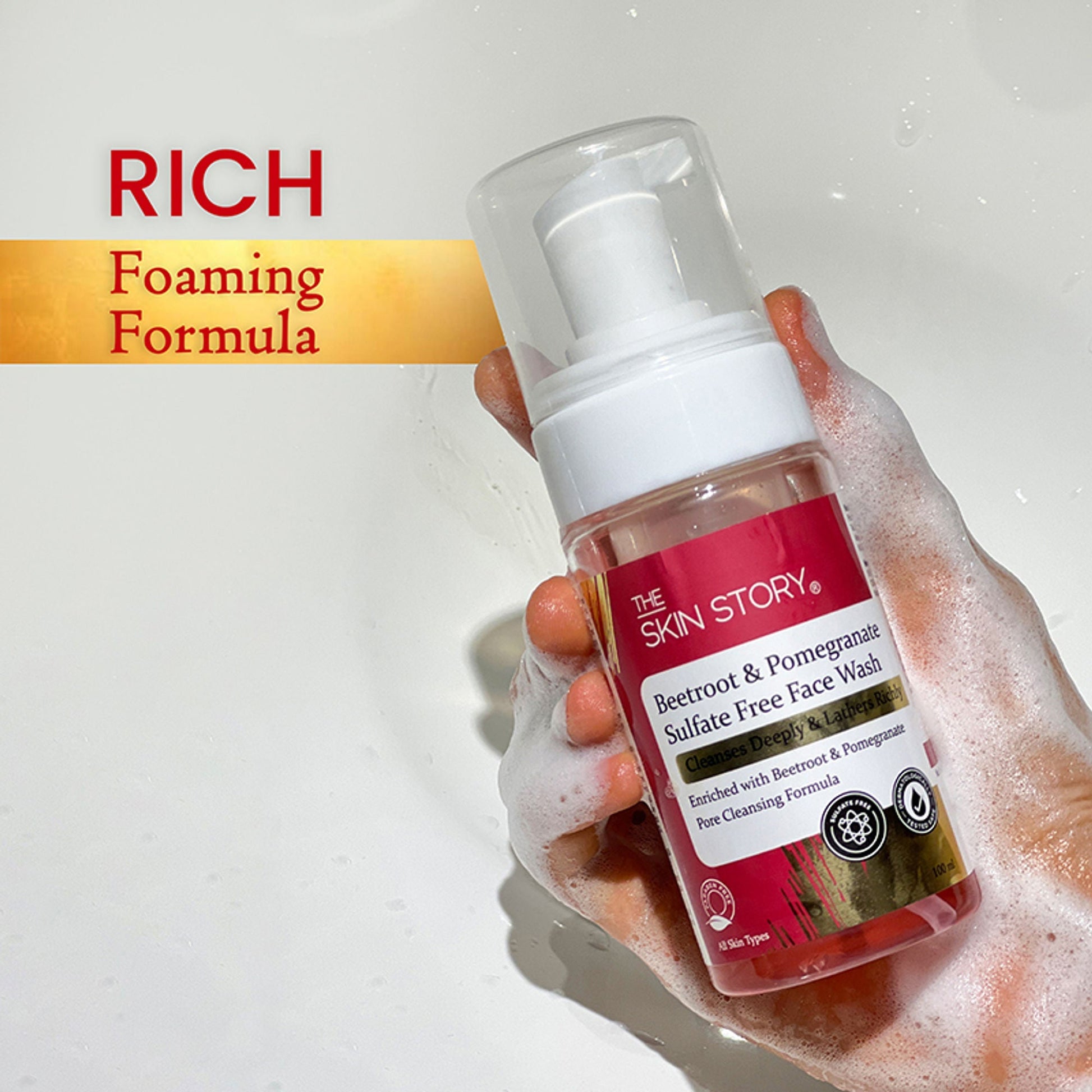 The Skin Story Beetroot Glow Foaming Face Wash For Dark Spots Anti-Aging Cleanses  Grab2Buy The Skin Story Grab2Buy