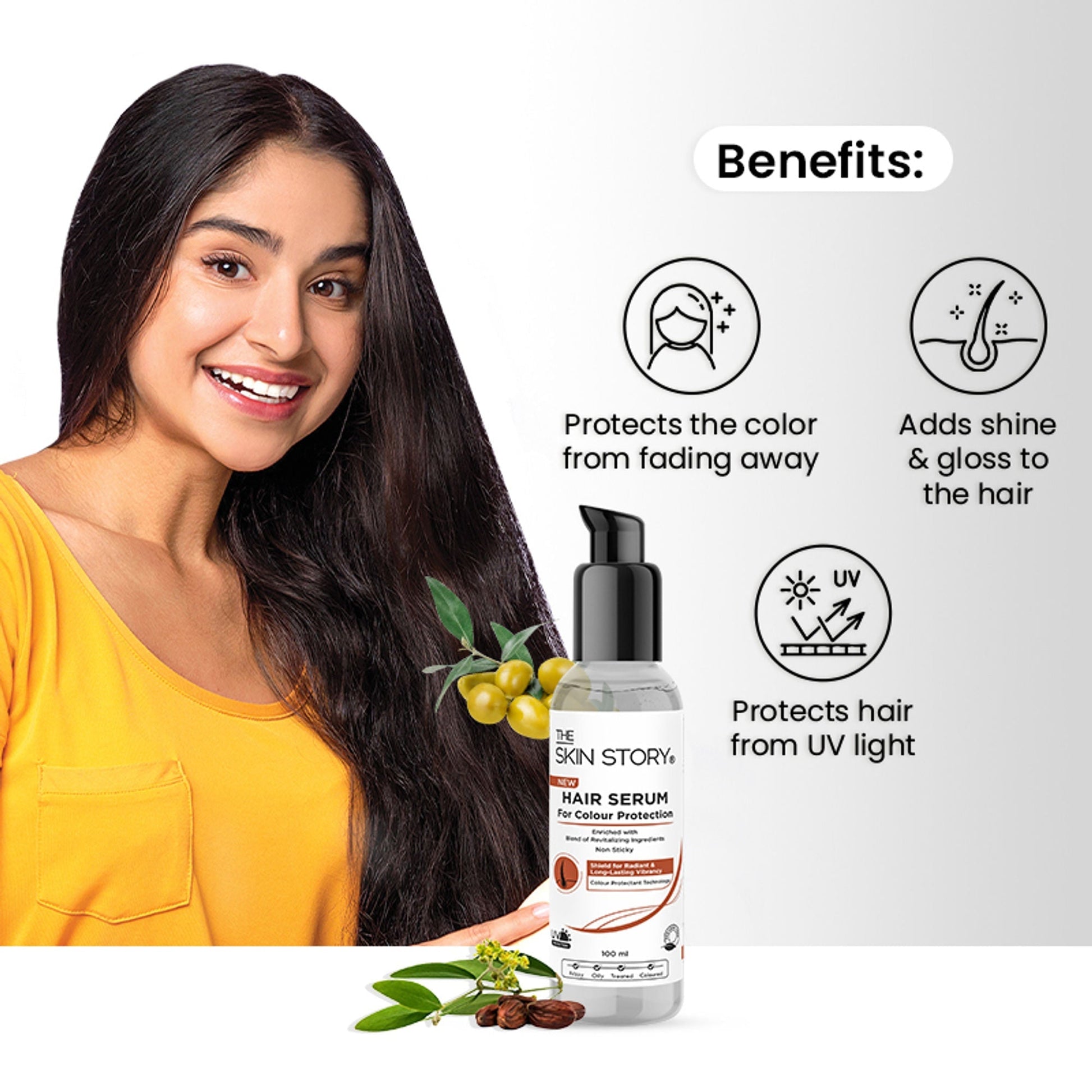 The Skin Story Colour Protection Anti Frizz Hair Serum  Grab2Buy The Skin Story Grab2Buy