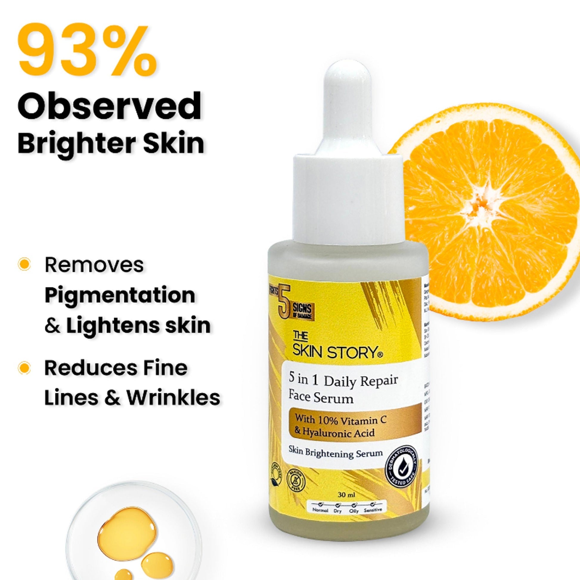 The Skin Story 10% Vitamin C Skin Brightening Face Serum With Hyaluronic Acid  Grab2Buy The Skin Story Grab2Buy