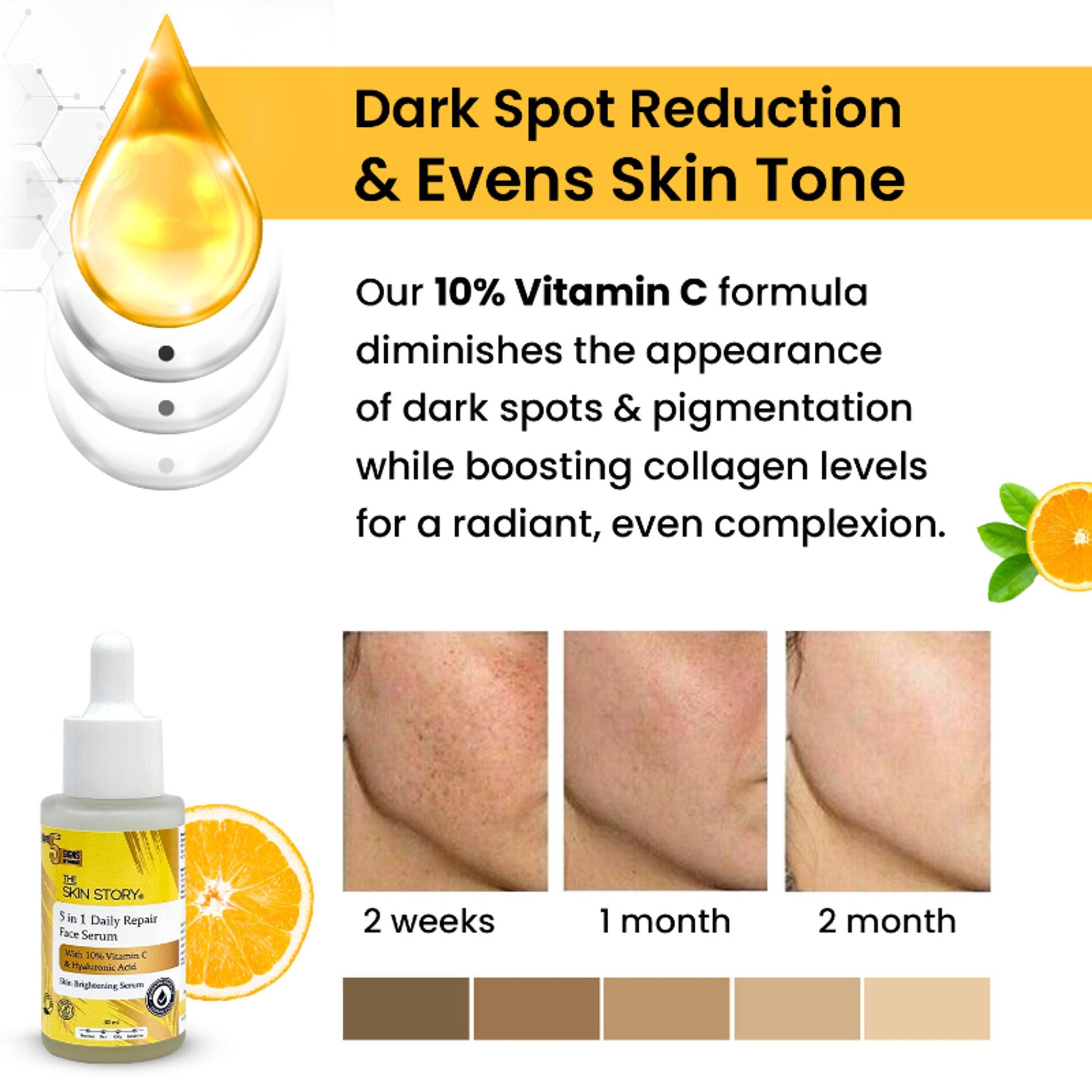 The Skin Story 10% Vitamin C Skin Brightening Face Serum With Hyaluronic Acid  Grab2Buy The Skin Story Grab2Buy