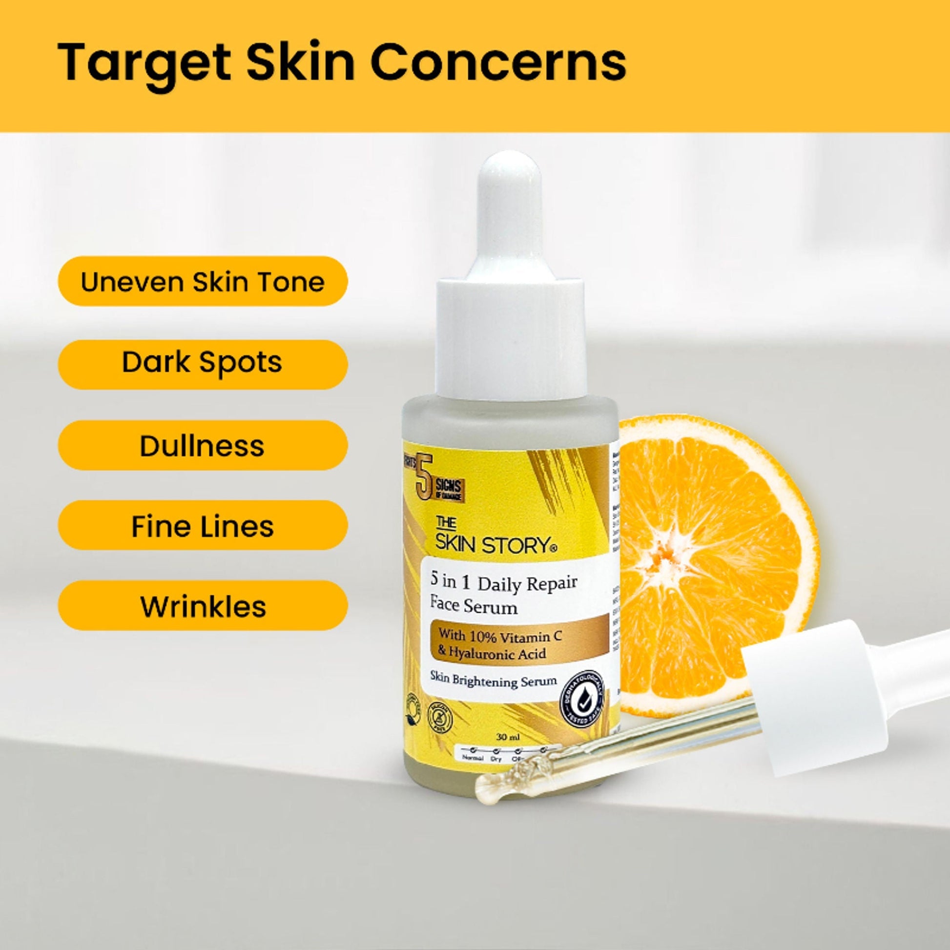 The Skin Story 10% Vitamin C Skin Brightening Face Serum With Hyaluronic Acid  Grab2Buy The Skin Story Grab2Buy