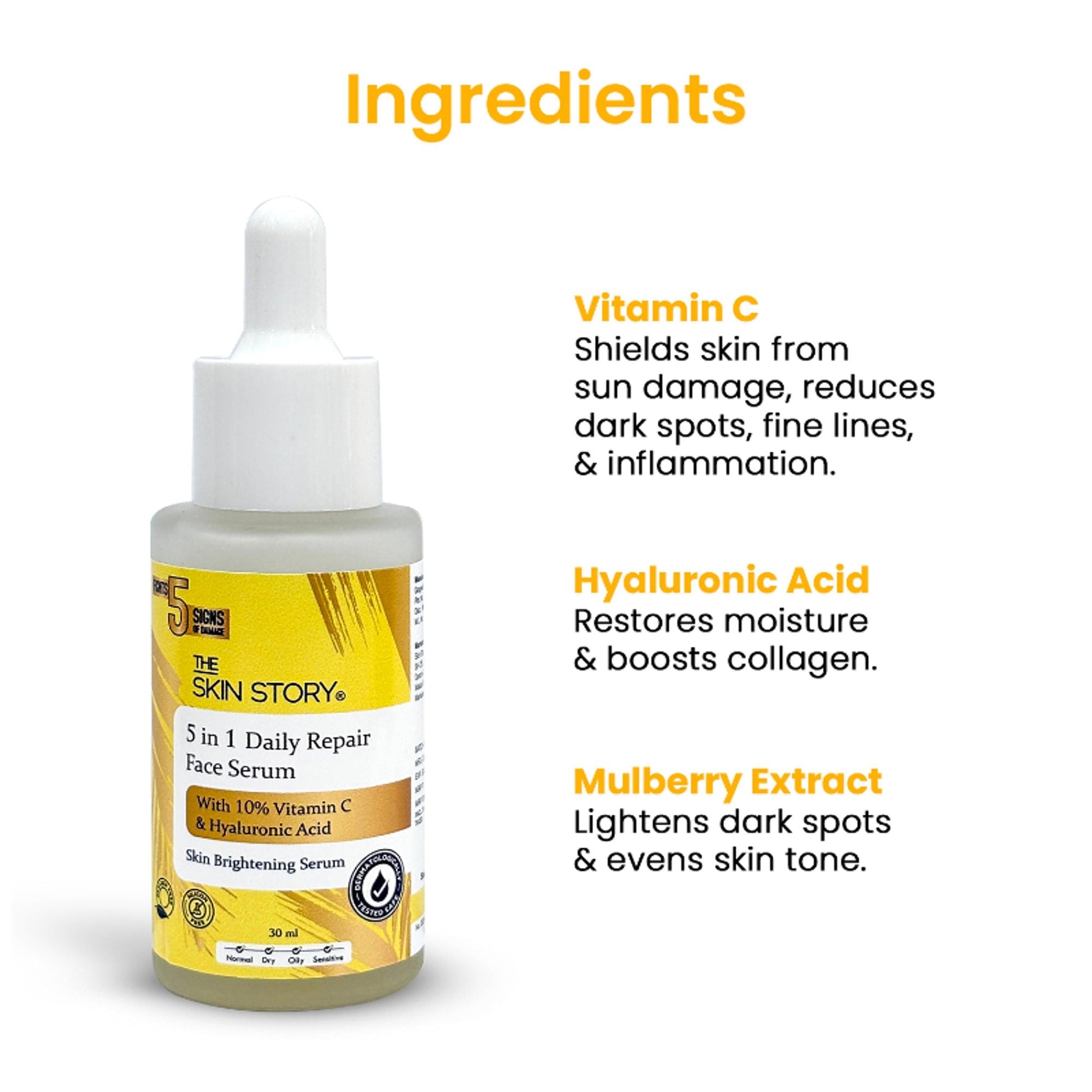The Skin Story 10% Vitamin C Skin Brightening Face Serum With Hyaluronic Acid  Grab2Buy The Skin Story Grab2Buy