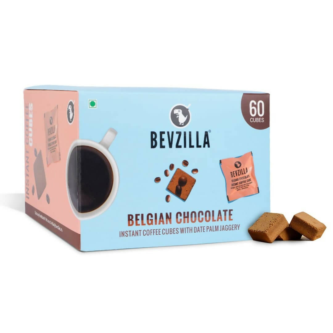 Bevzilla Instant Coffee Cubes Pack with Organic Date Palm Jaggery - Belgian Chocolate 