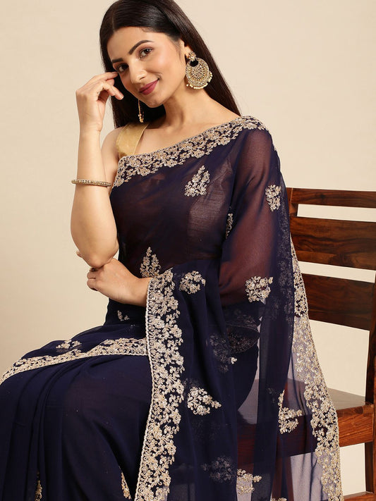 kasee Embroidered Ethnic Saree