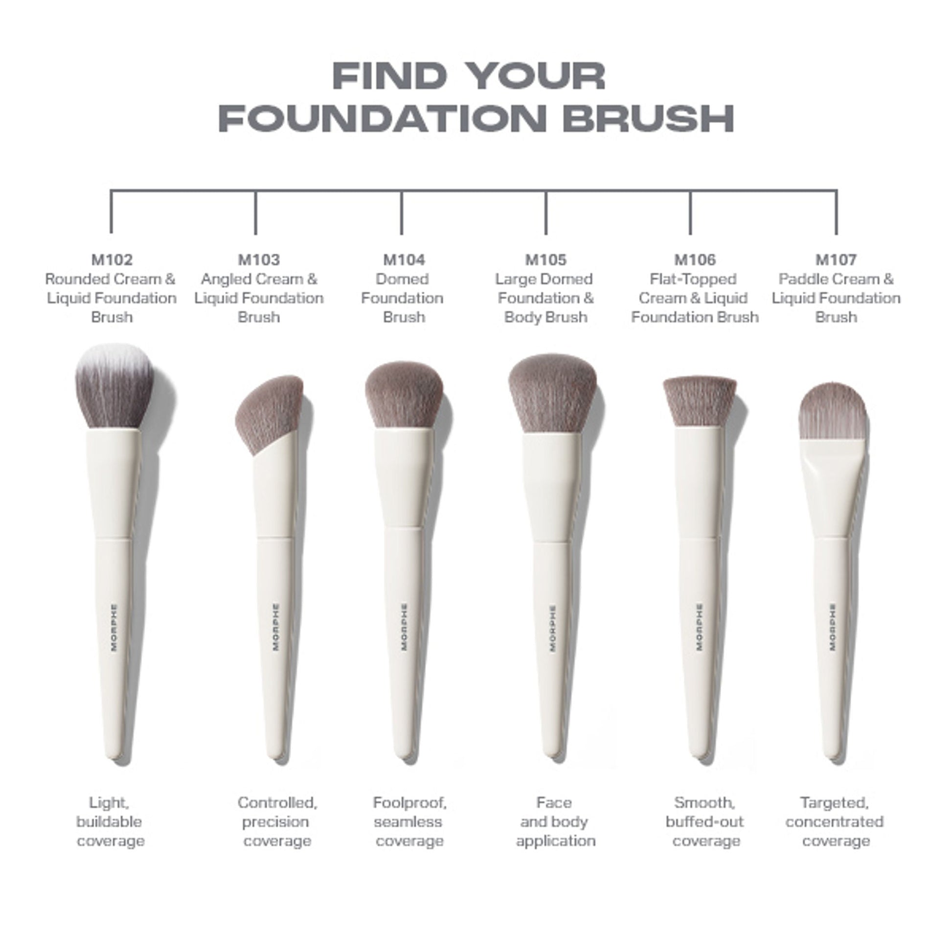 MORPHE M102 Rounded Cream & Liquid Foundation Brush