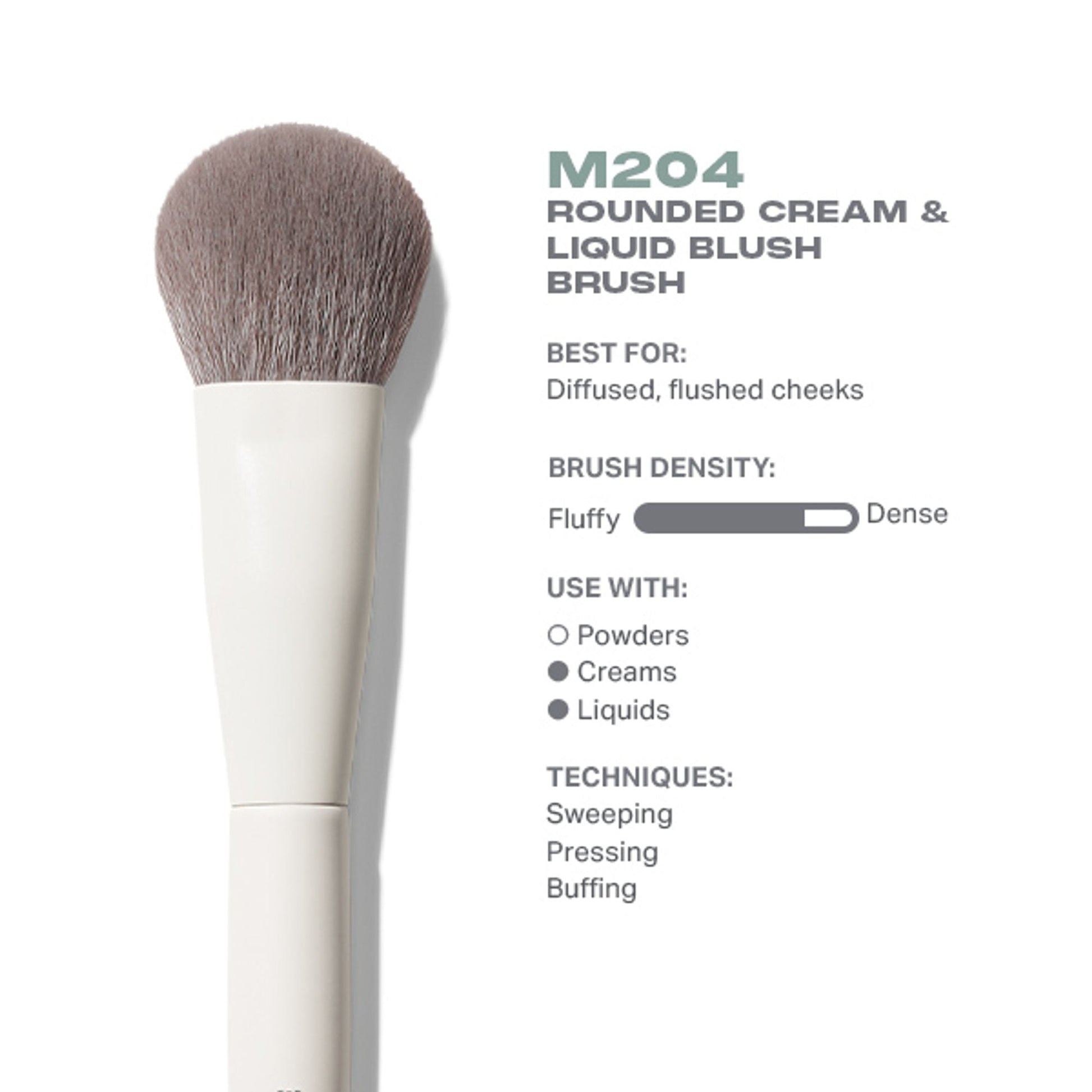 MORPHE M204 Rounded Cream & Liquid Blush Brush