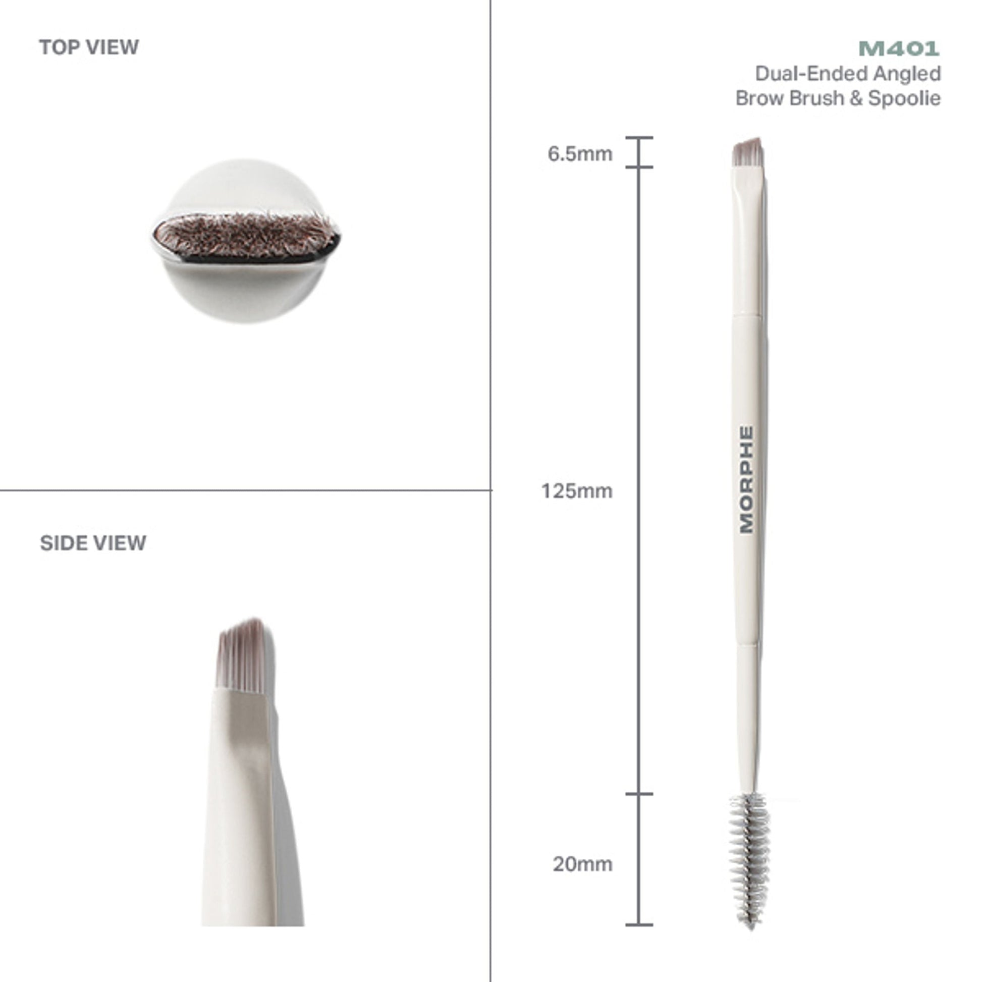 MORPHE M401 Dual Ended Angled Brow Brush & Spoolie