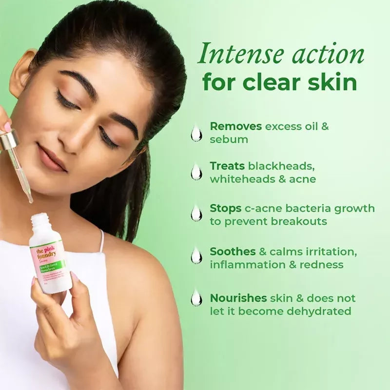 The Pink Foundry Acne & Oil Control Intense Face Serum with 2% Salicylic Acid  Grab2Buy The Pink Foundry Grab2Buy