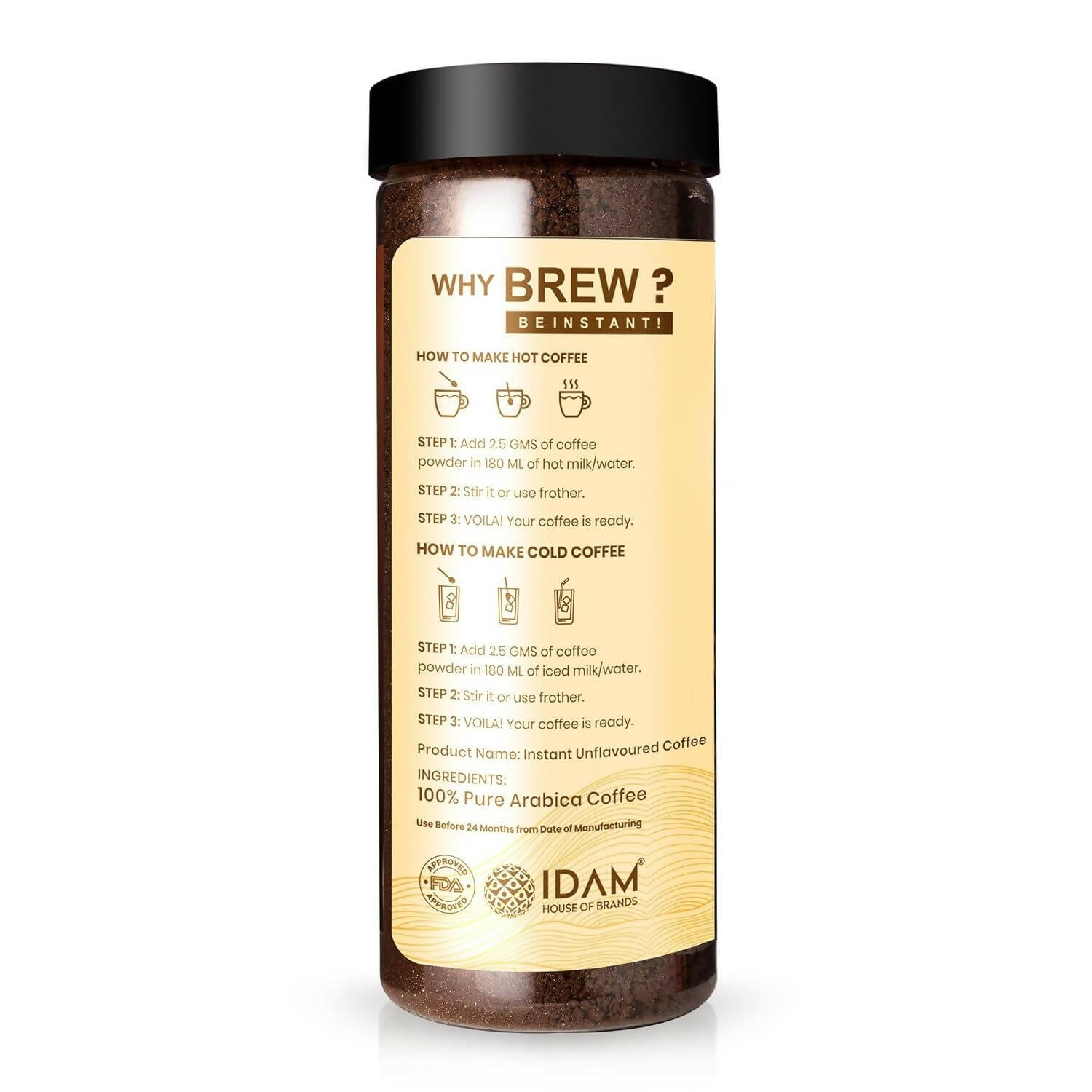 Bevzilla Premium Butterscotch Coffee Powder 100% Arabica 