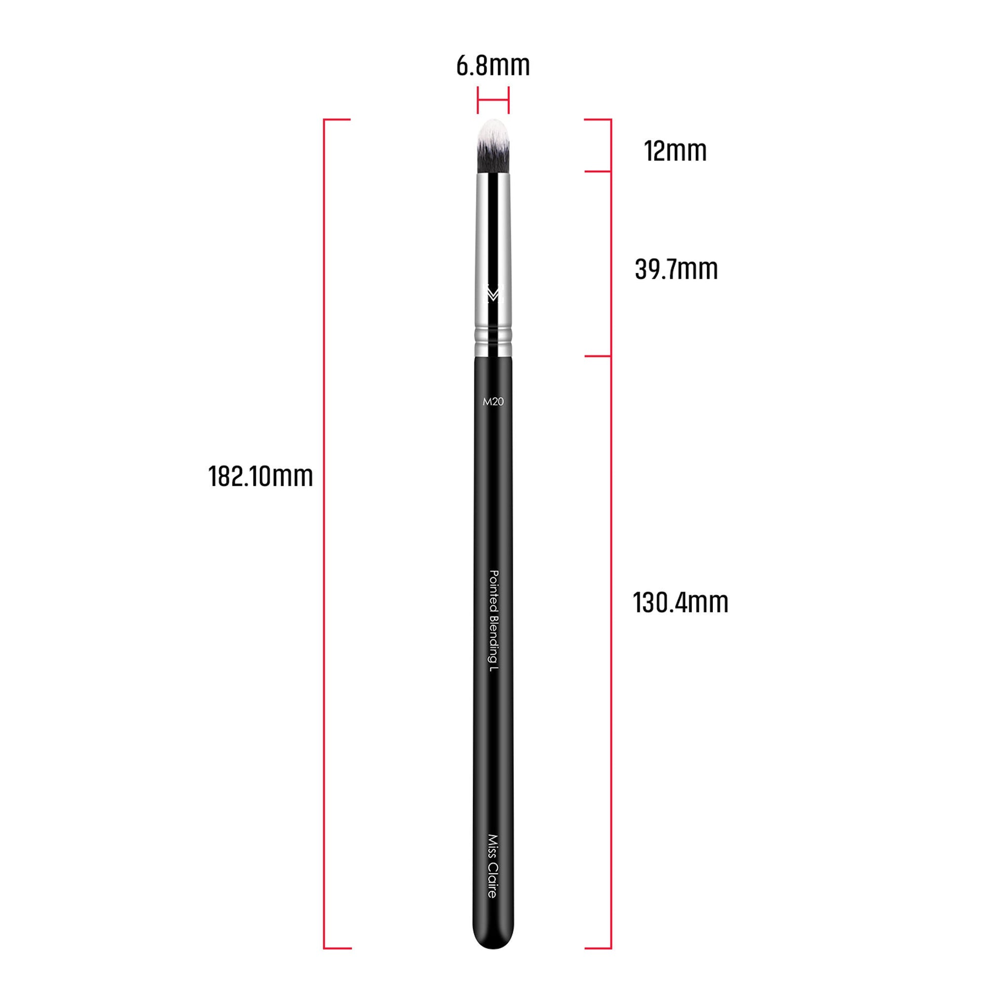 Miss Claire M20 - Pointed Blending Brush (L) - Chrome