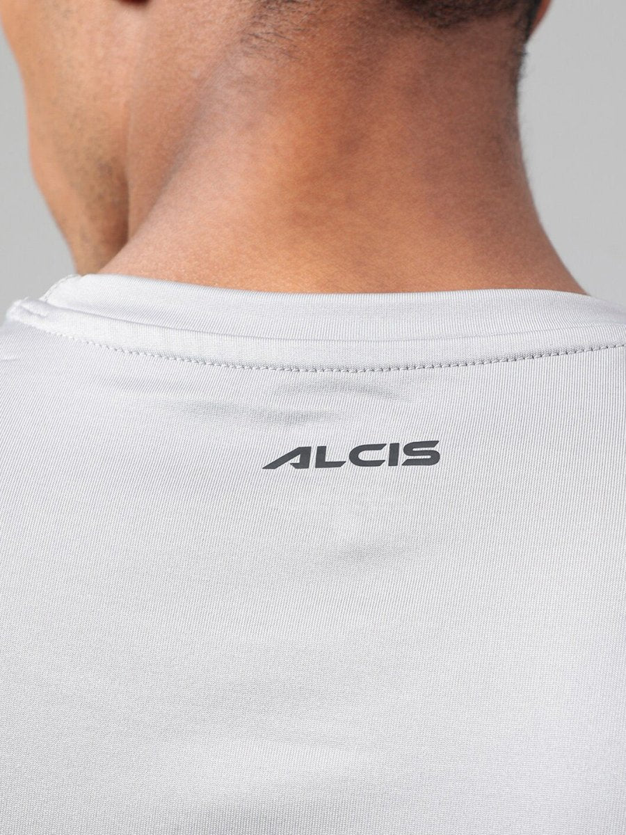 Alcis Typography Printed Anti-Static Dry Tech Slim Fit Sports T-shirt 