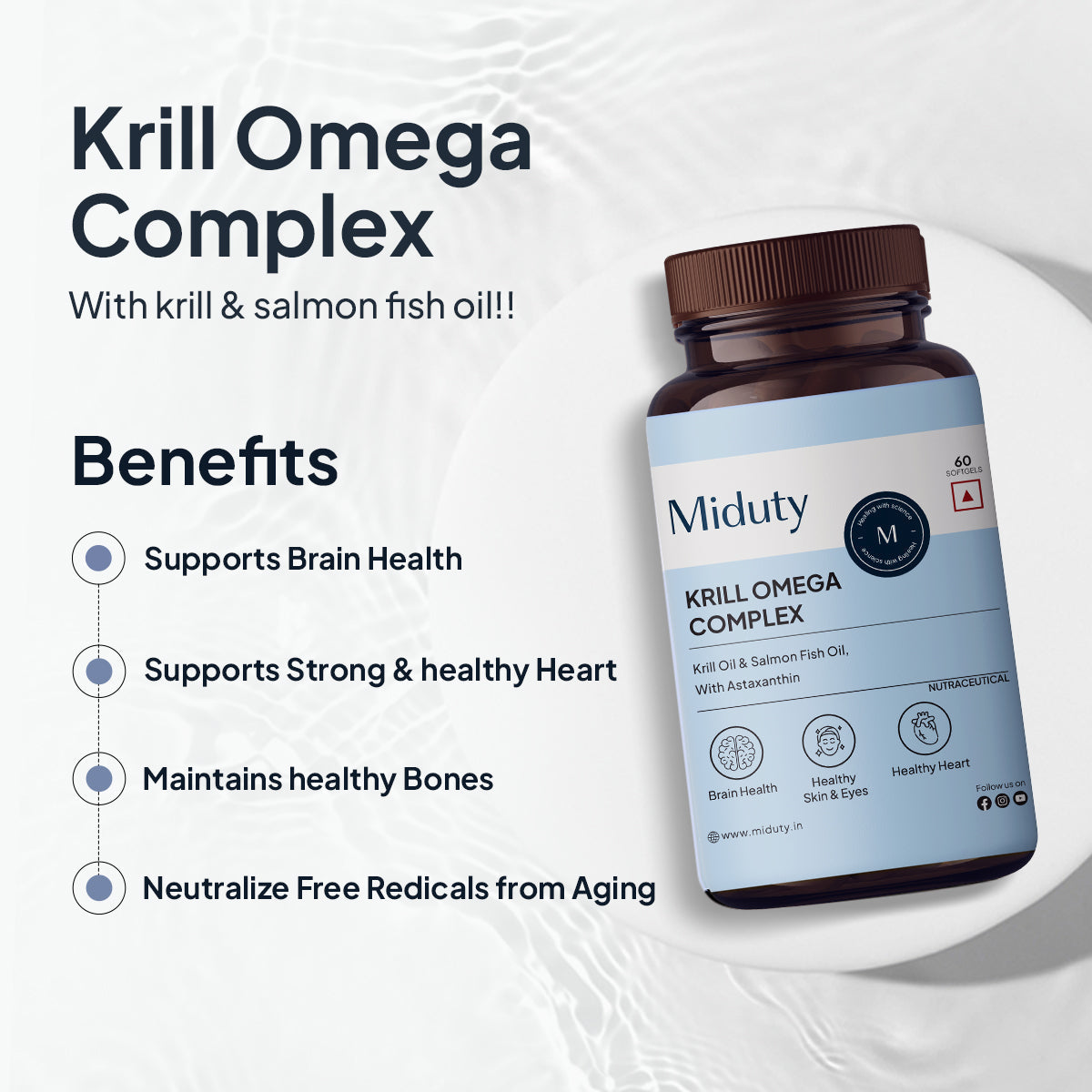 Miduty by Palak Notes Krill Omega Complex Softgels 