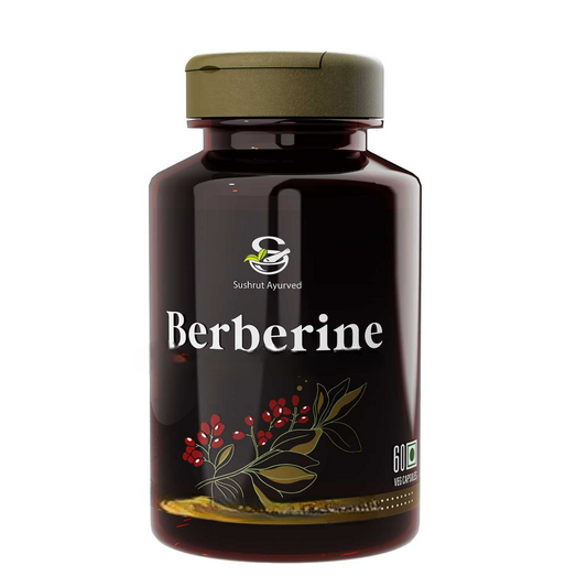 Sushrut Ayurved Good Health Berberine Veg Capsules 