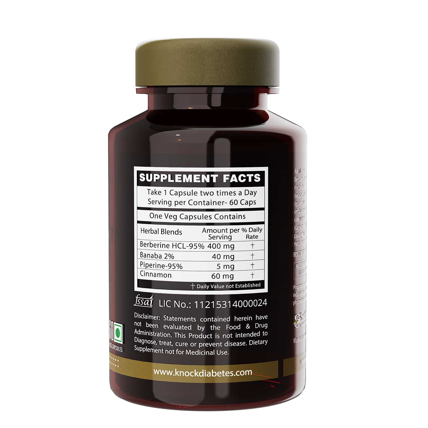 Sushrut Ayurved Good Health Berberine Veg Capsules - Grab2buy