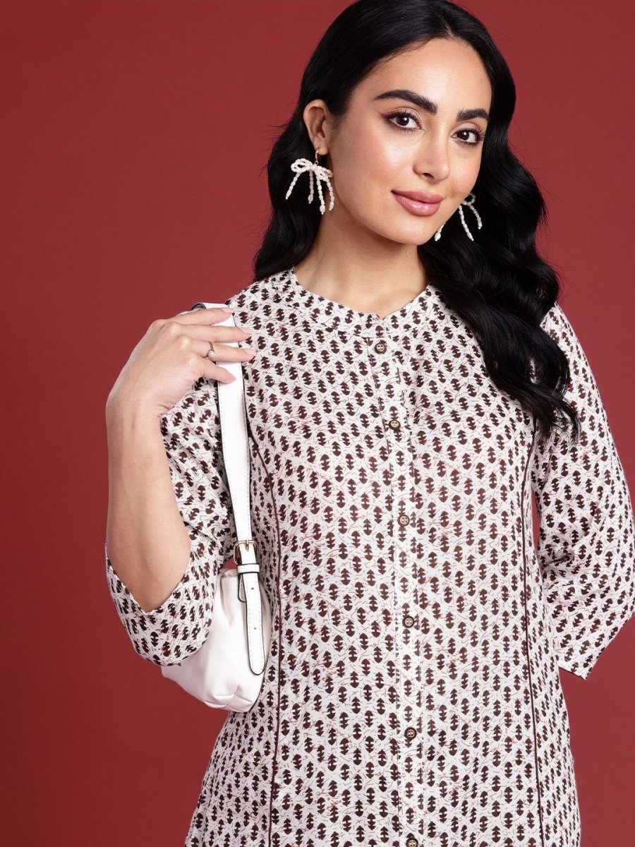 Anouk Women Ethnic Motifs Printed Regular Kurta with Trousers | Grab2Buy