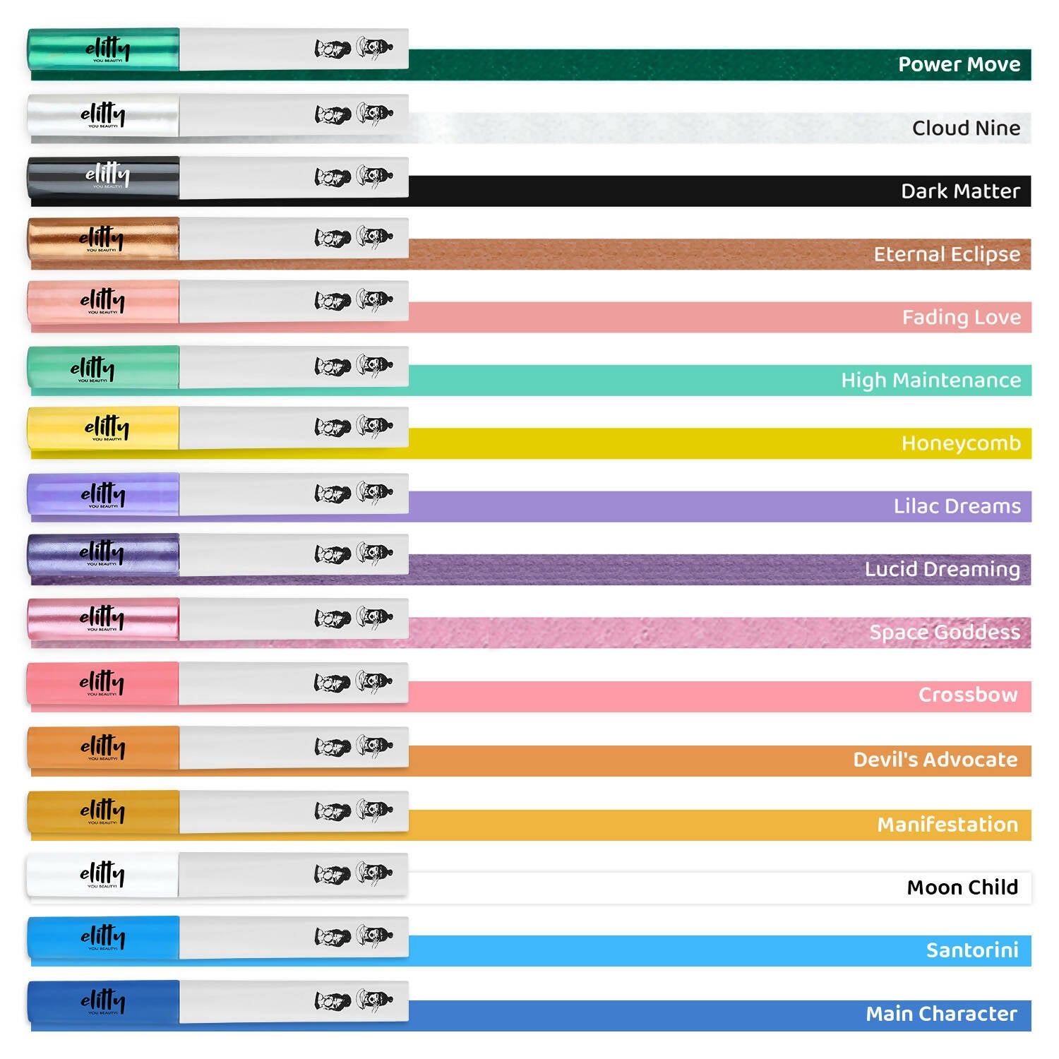 Elitty Rust Pop Color Metallic Finish Liquid Eyeliner - Eternal Eclipse (Rust)