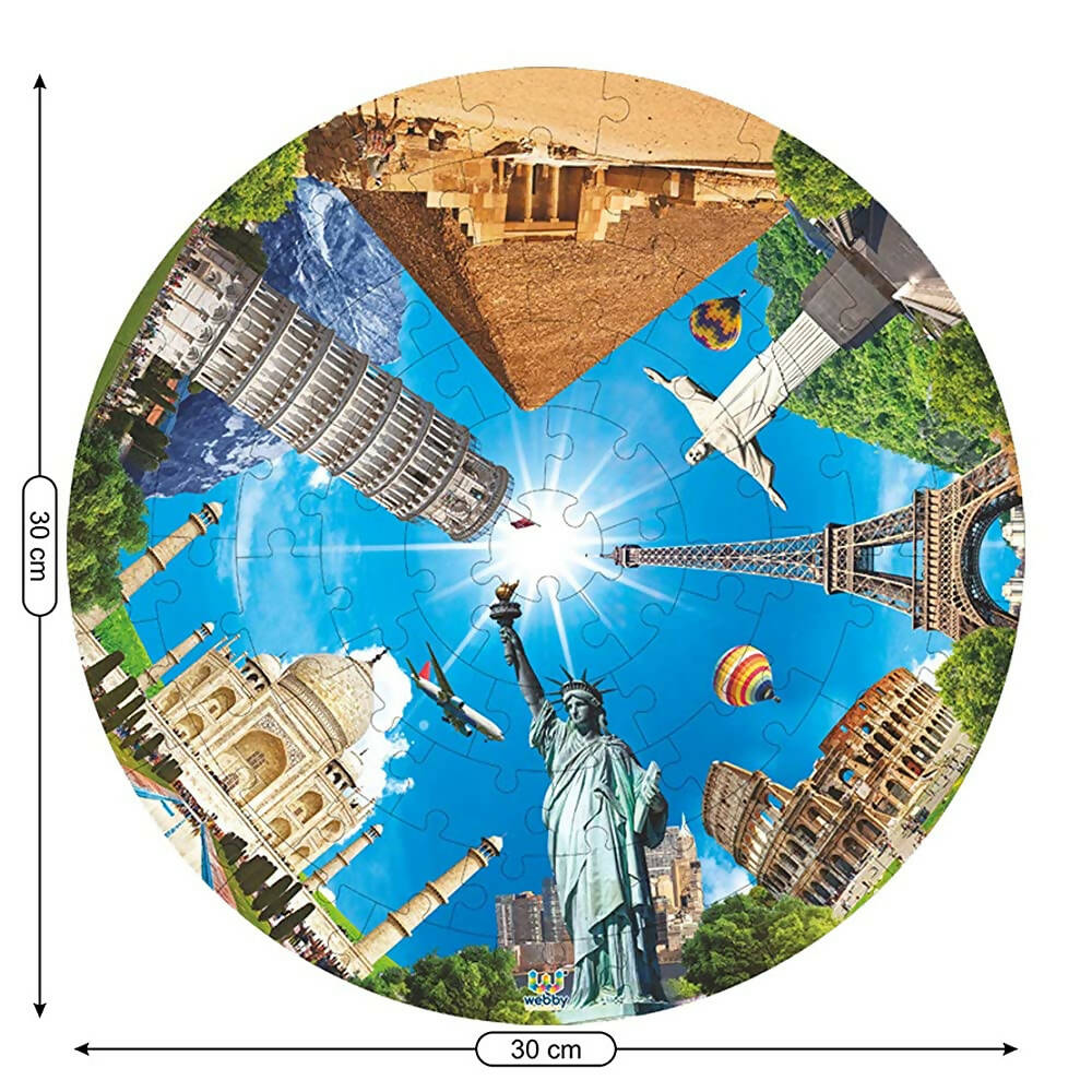 Webby Wooden Seven Wonders of The World Jigsaw Puzzle-60 Pcs  Grab2Buy Webby Grab2Buy