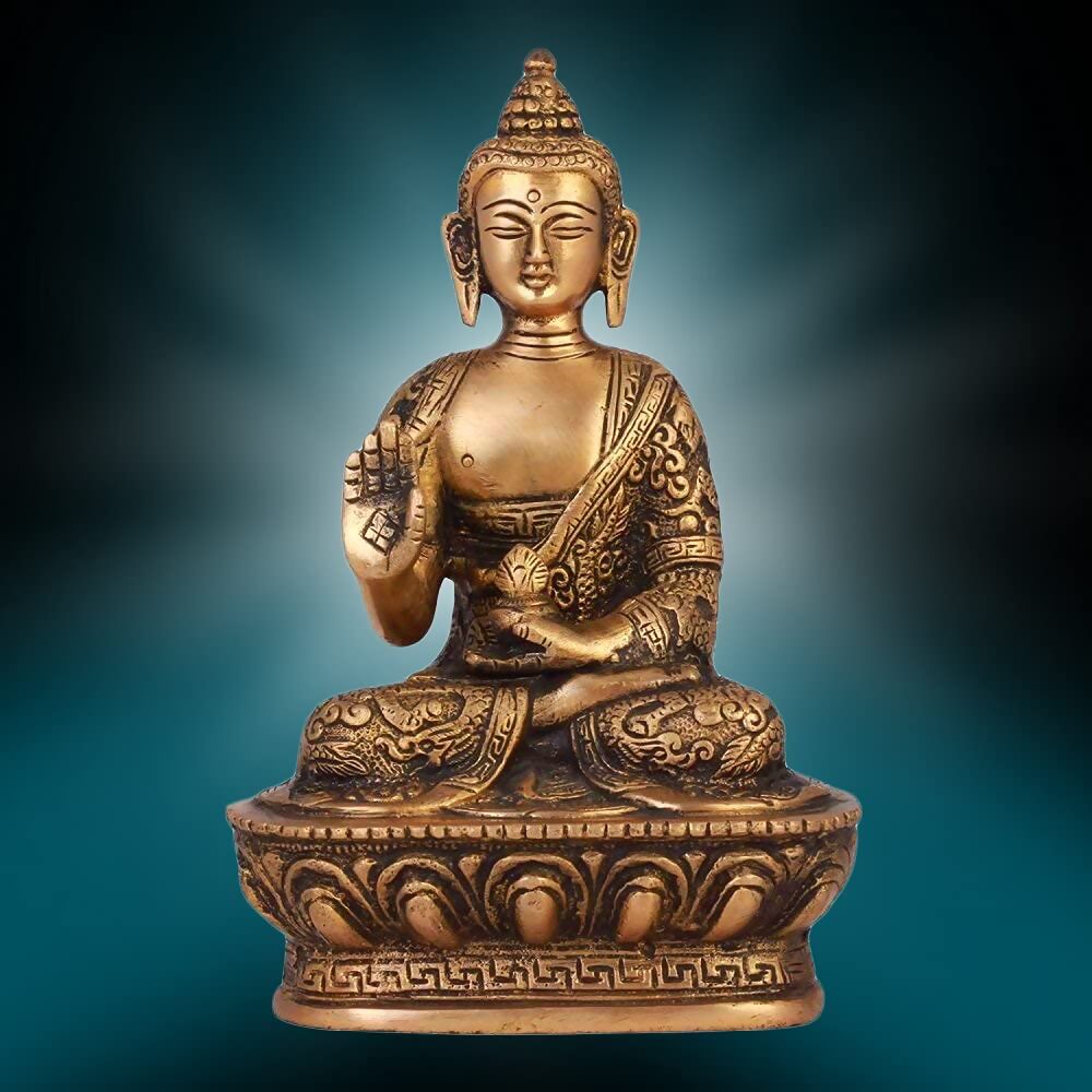 Artvarko Brass Buddha Idol - Grab2buy