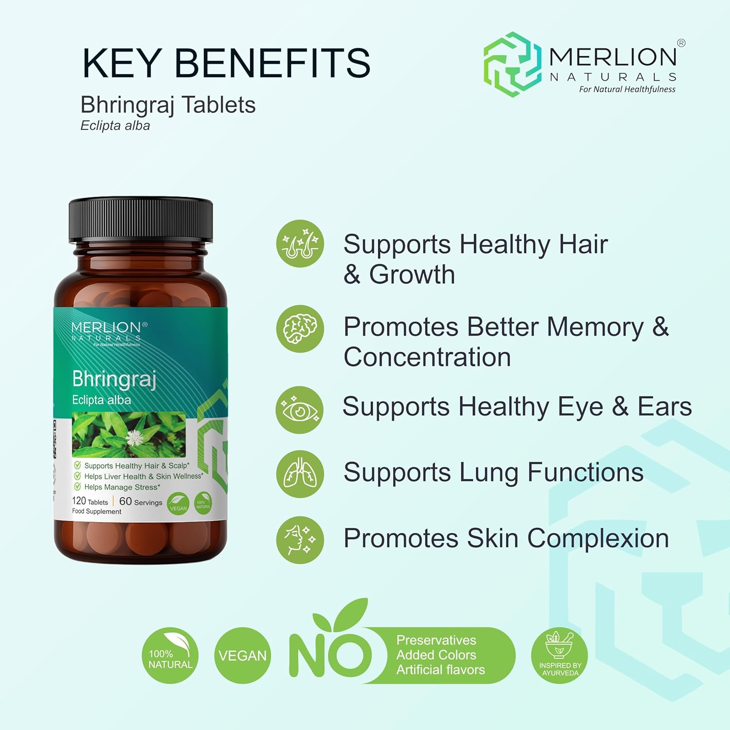 Merlion Naturals Bhringraj 500mg Tablets 