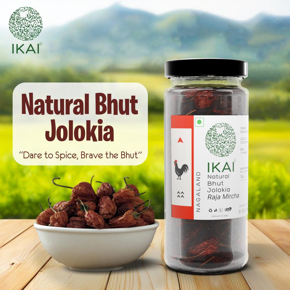 IKAI Natural Bhut Jholokia (King Chilli) 