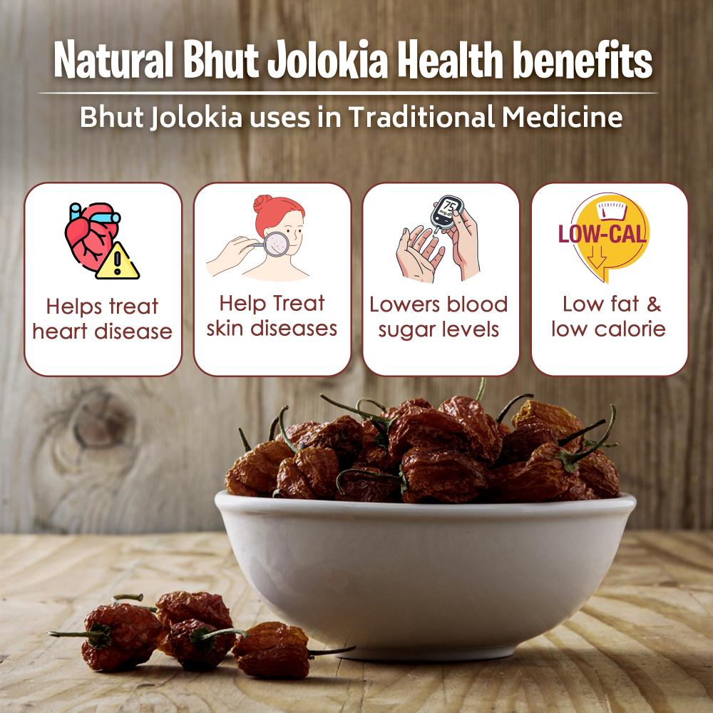 IKAI Natural Bhut Jholokia (King Chilli) 