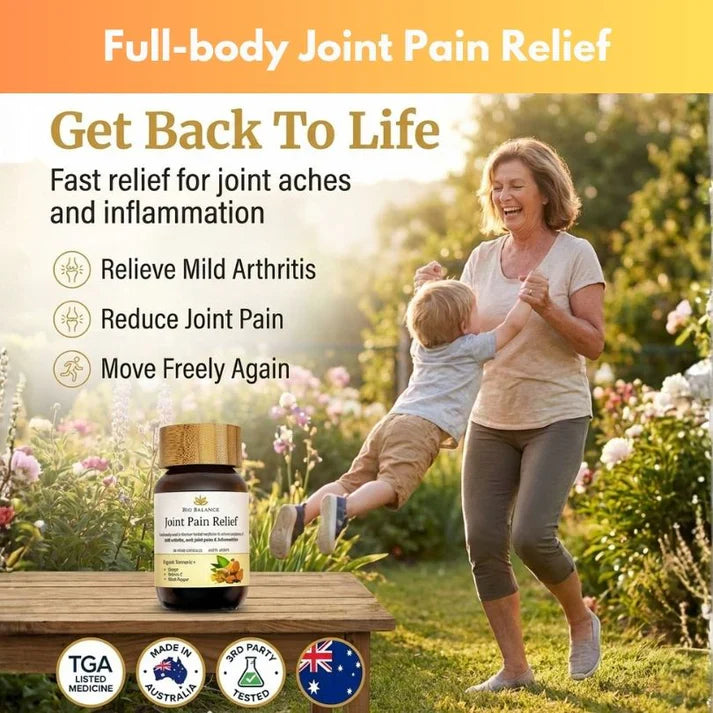 Joint Pain Relief -Organic Turmeric, Black Pepper, Ginger, Vitamin C 