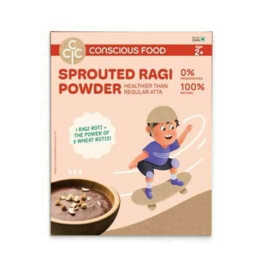 Conscious Food Sprouted Ragi Powder - Grab2buy