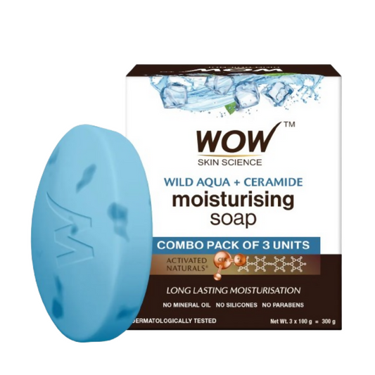Wow Skin Science Wild Aqua & Ceramide Moisturizing Soap – Cooling, Hydrating & Skin Nourishing for All Skin Types  Grab2Buy Wow Skin Science Grab2Buy