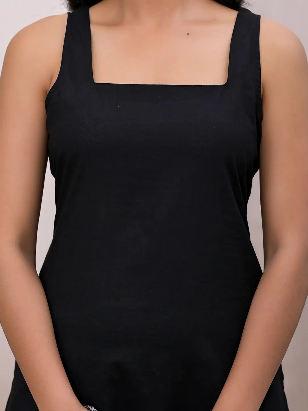 Yufta Black Pure Cotton Straight Suit Set  Grab2Buy Yufta Grab2Buy