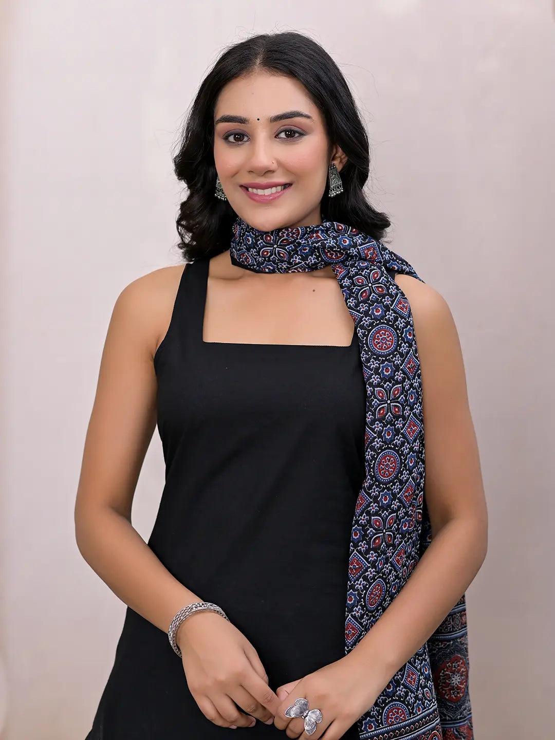 Yufta Black Pure Cotton Straight Suit Set  Grab2Buy Yufta Grab2Buy