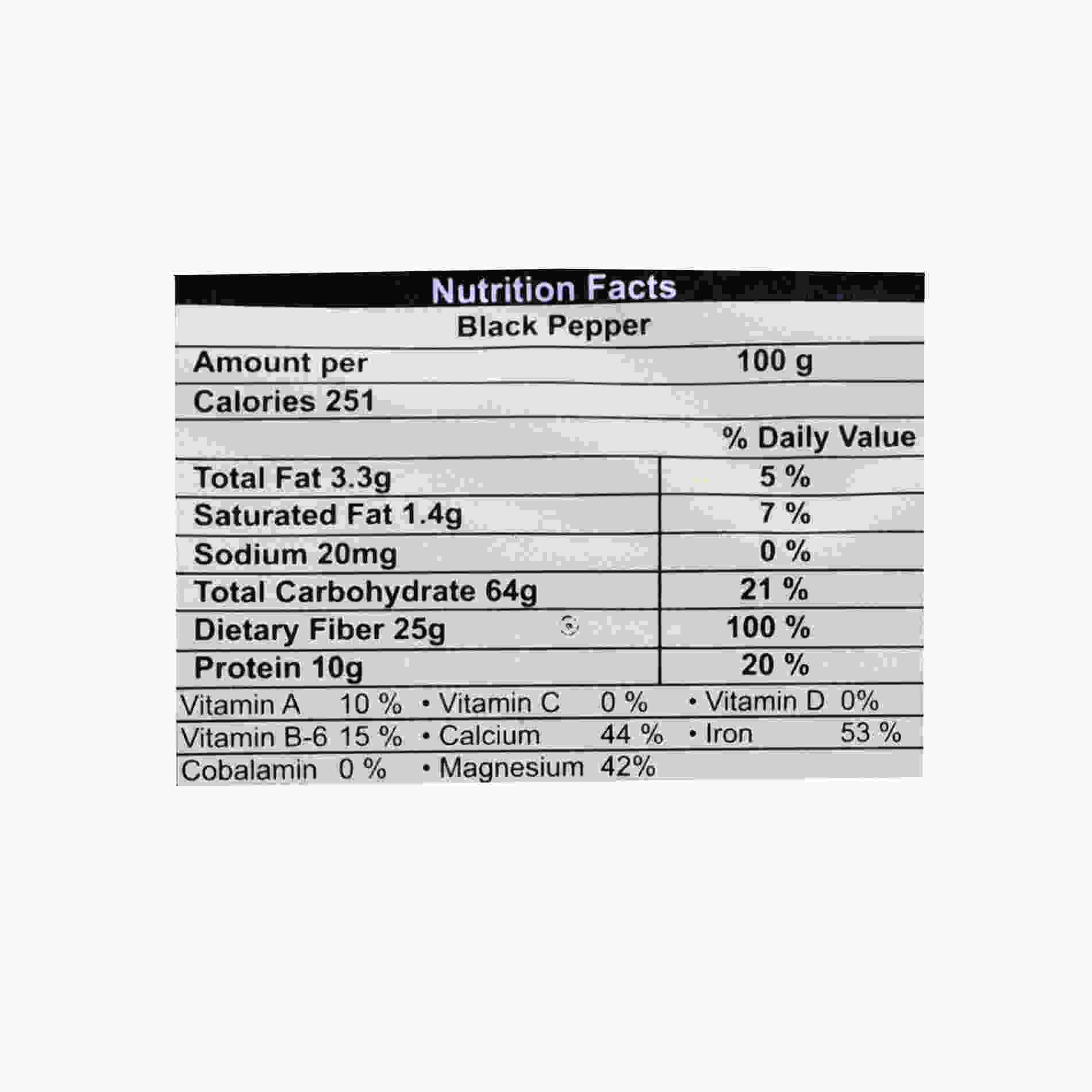 Organic Wellness Black Pepper Whole - Grab2buy