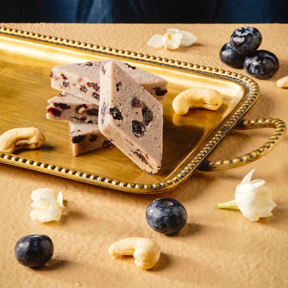 Shree Mithai Blueberry Kaju Katli 