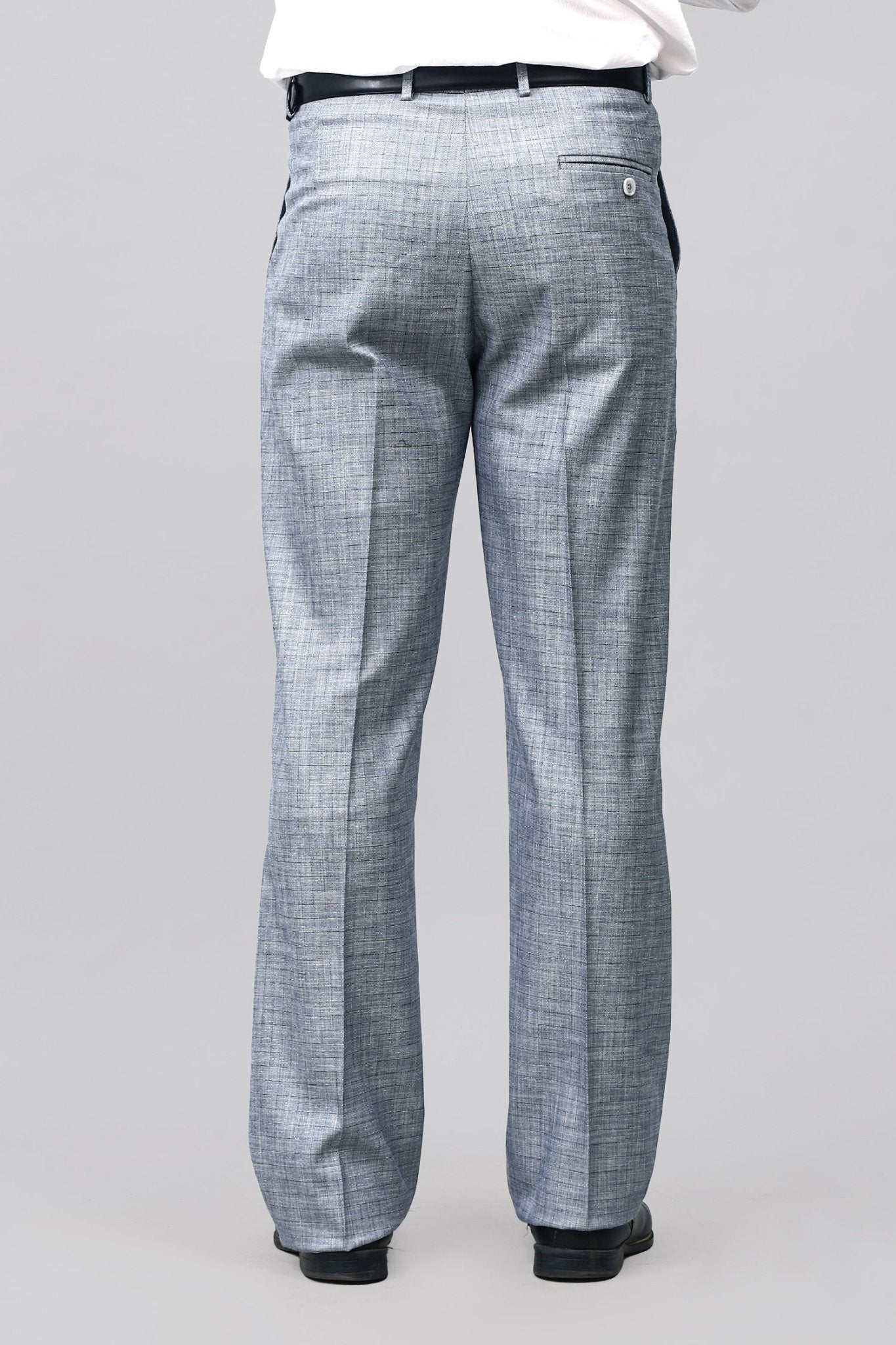 Bluebird Elegant Blue Check Pleated Trouser 