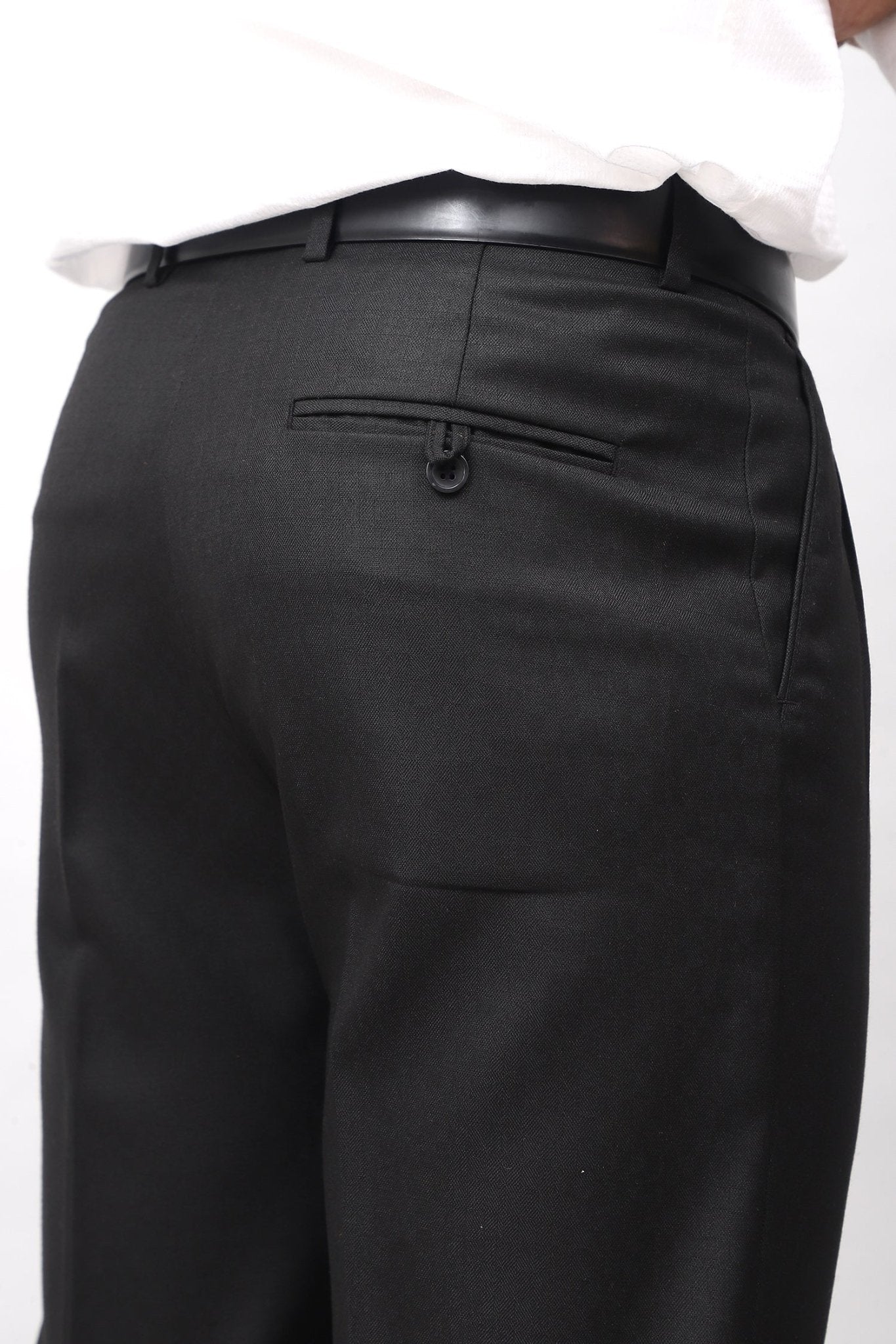 Bluebird Iconic Black Pleated Tailored Trouser 