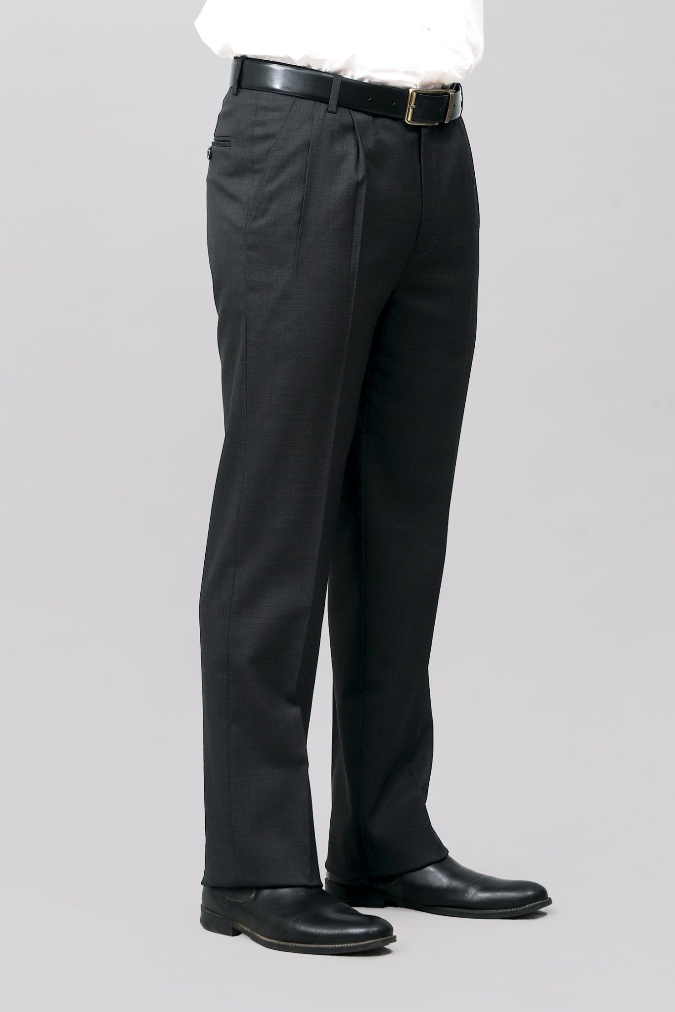 Bluebird Jet Black Pleated Tailored Trouser 