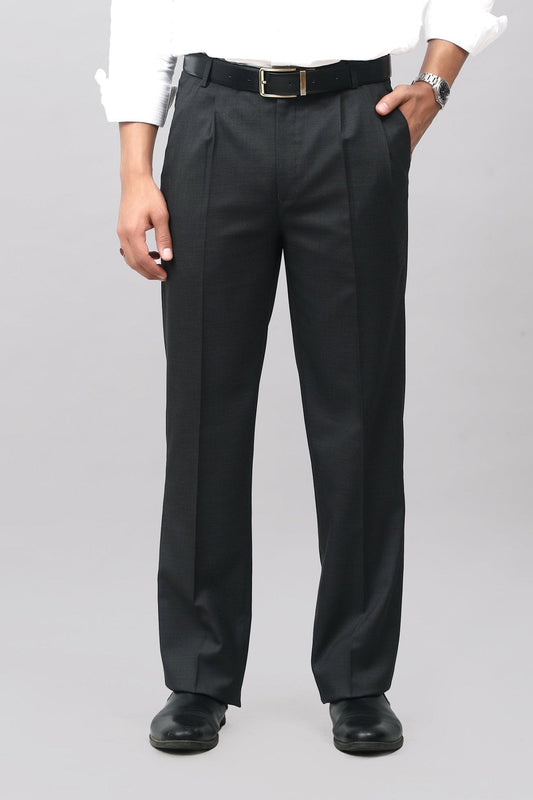 Bluebird Jet Black Pleated Tailored Trouser 