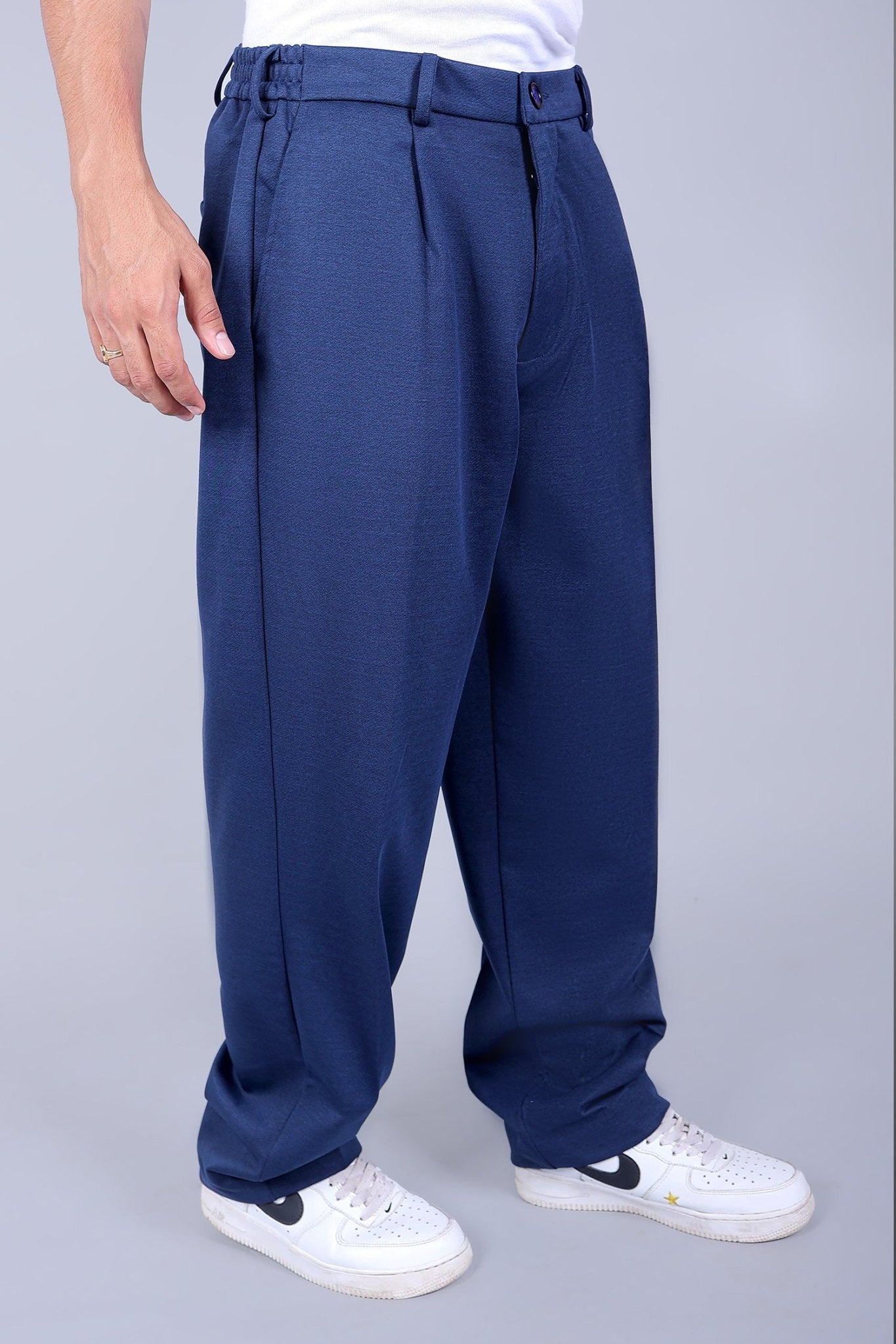 Bluebird korean pleated pant blue color 