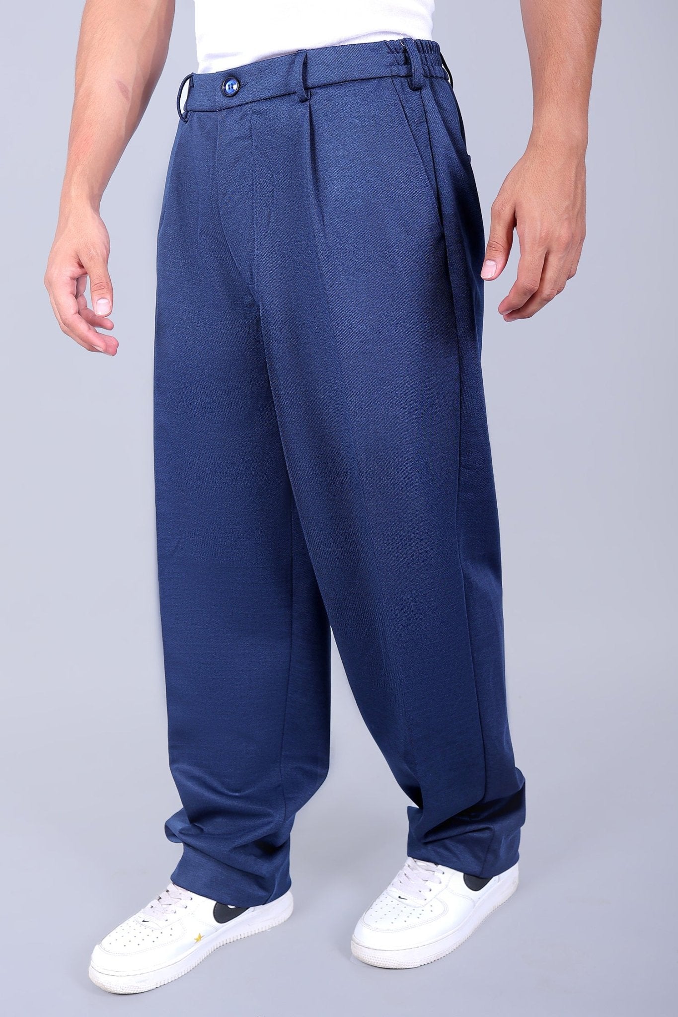 Bluebird korean pleated pant blue color 