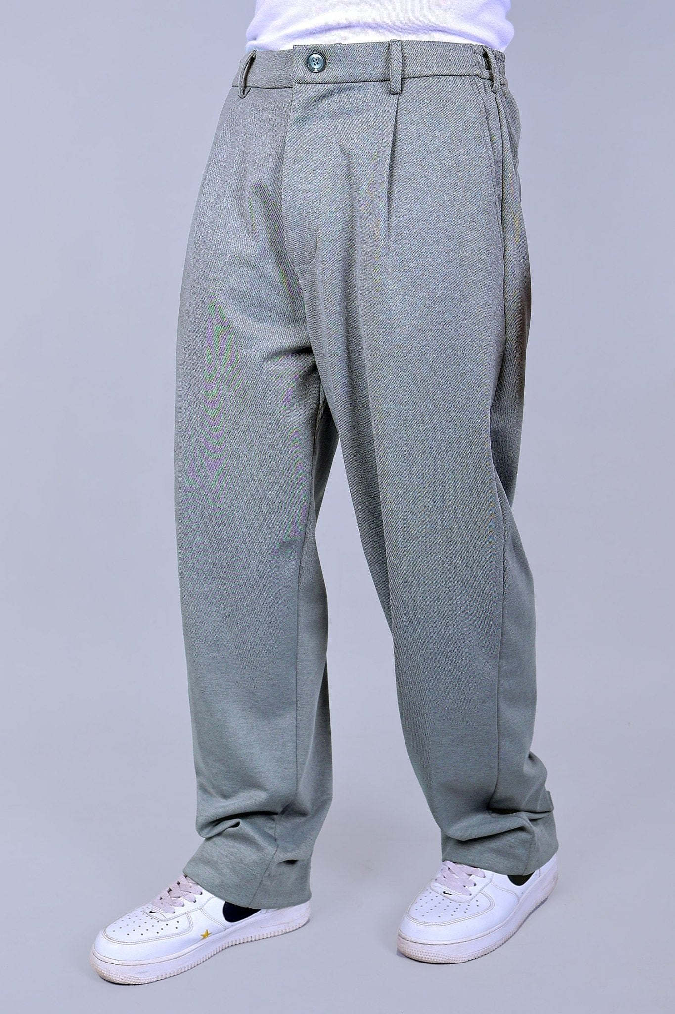 Bluebird korean pleated pant grey color 