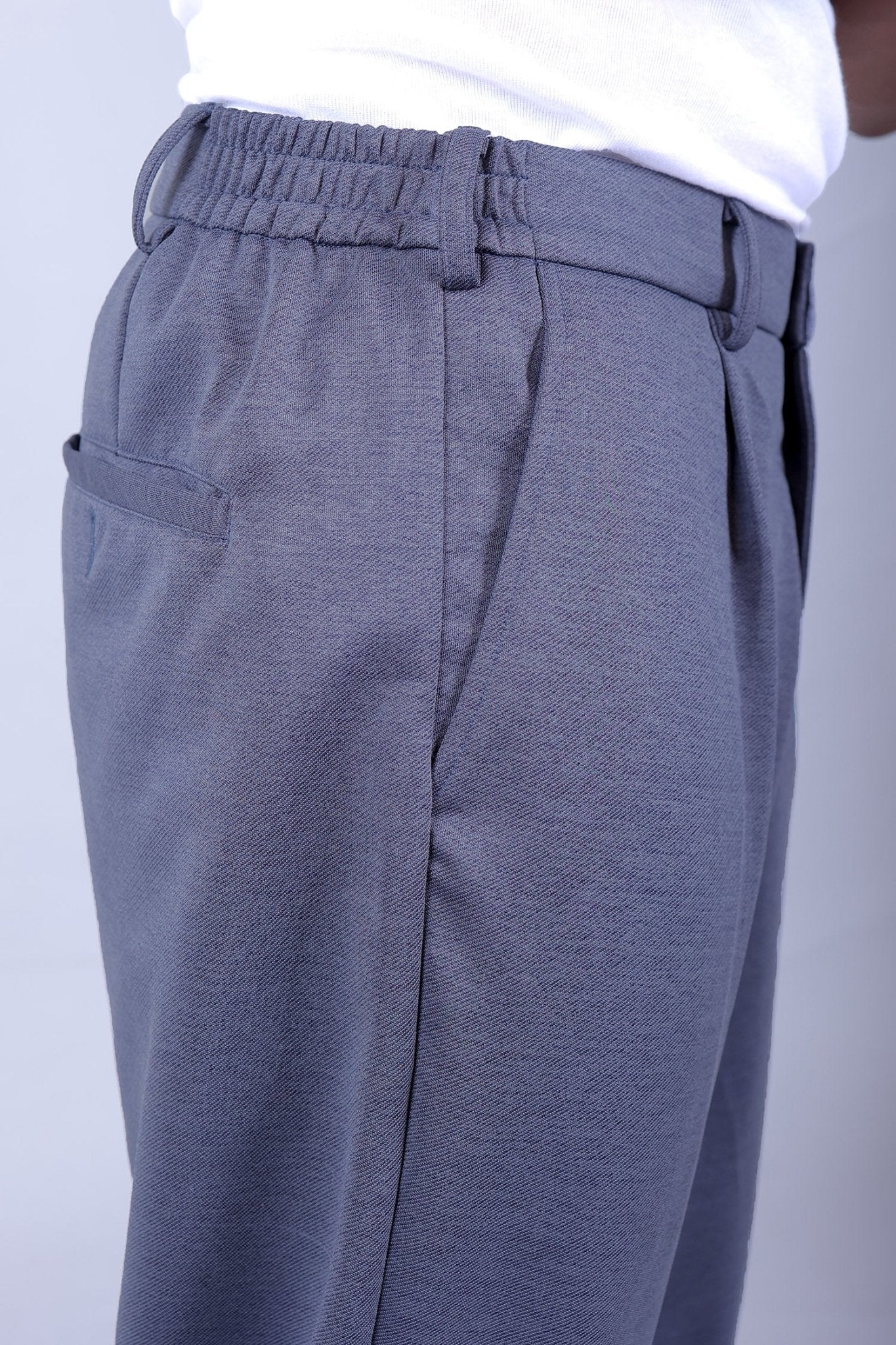 Bluebird korean pleated pant grey color 